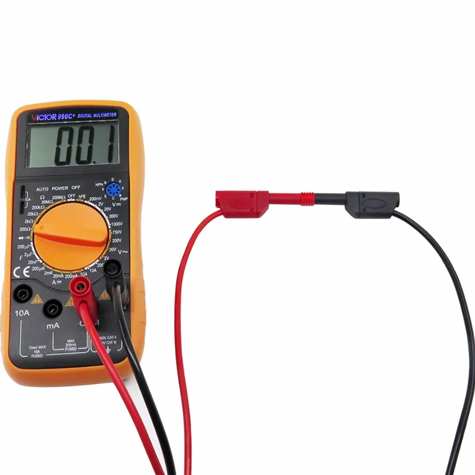DollaTek Kabel z wtyczk? bananow?, zestaw 5 elektronicznych przewodów testowych 4 mm, mi?kka wtyczka do bananów, drut silikonowy, kabel testowy 14 AWG, przed?u?acz multimetru, zestaw kabli testowych