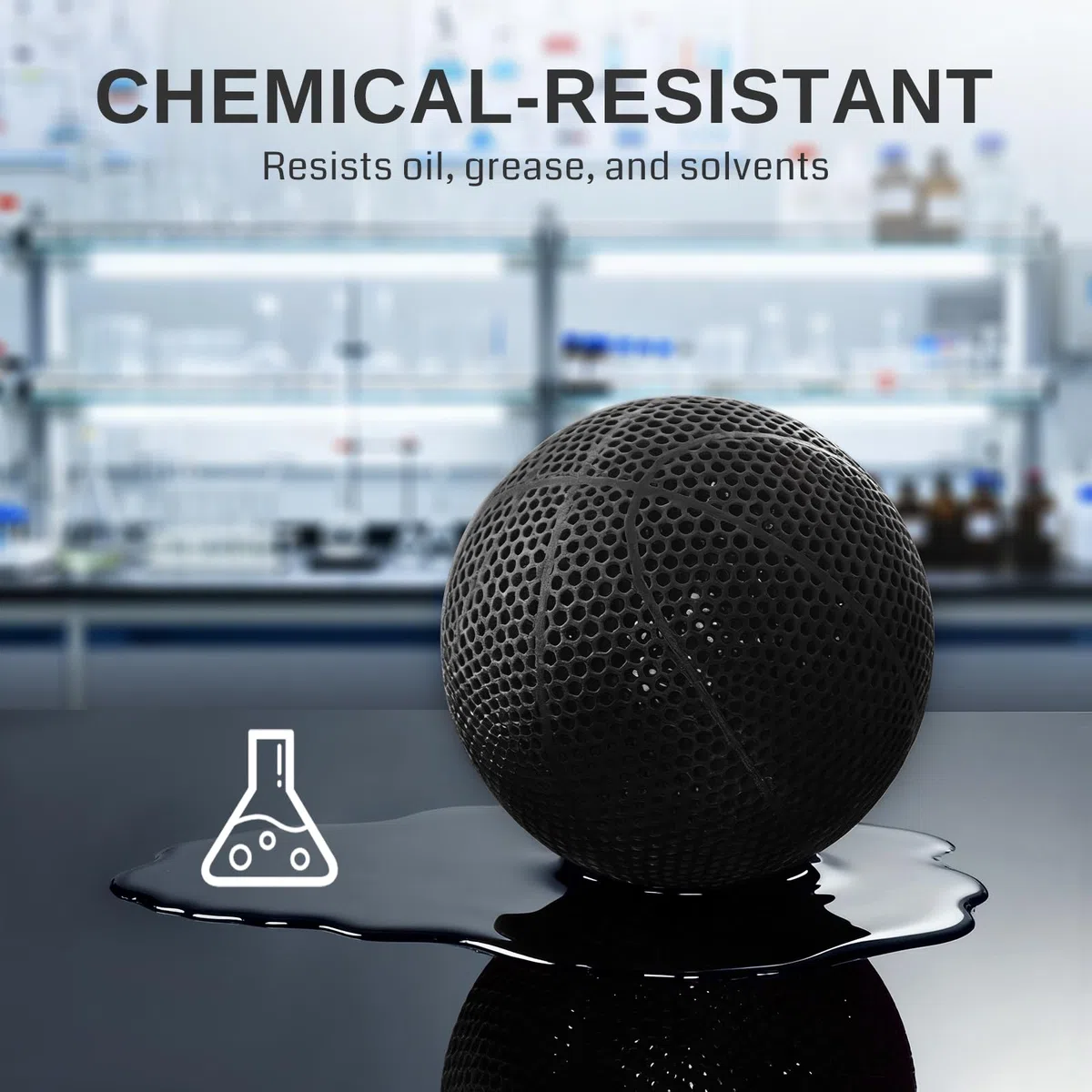 Elastyczny filament SainSmart PEBA High Rebound 90A, 1 kg, Super TPU z 78% wysokim odbiciem, o 20% lżejszy i 2 razy szybszy druk, wytrzymałość na bazie nylonu, regulowana elastyczność, 1,75 mm, czarny