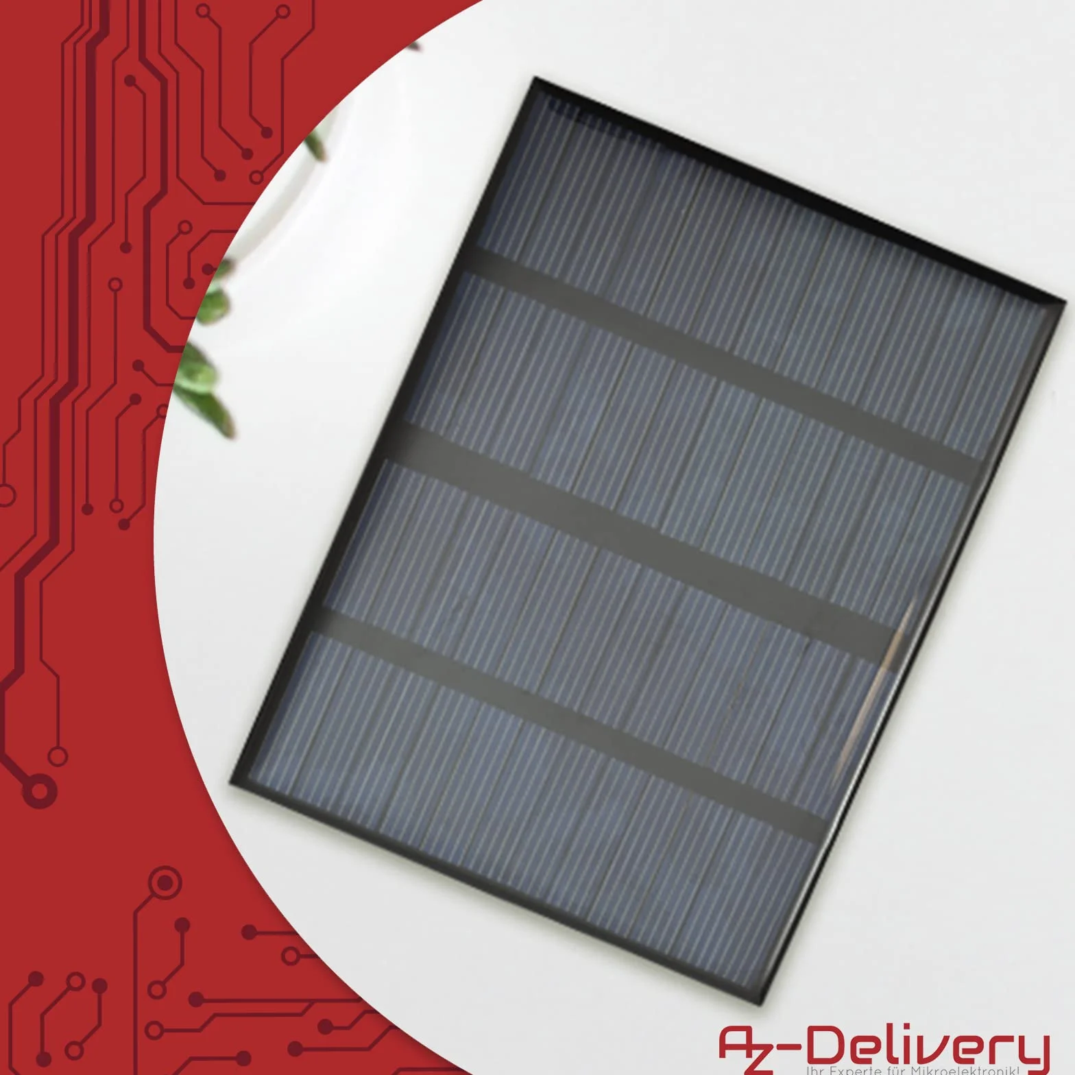 AZDelivery Zestaw 3 mini paneli słonecznych z polikrzemu 5 V 1,5 W, mały, przenośny moduł solarny, przenośny system komórkowy do ładowania akumulatorów, telefonów komórkowych, w obudowie