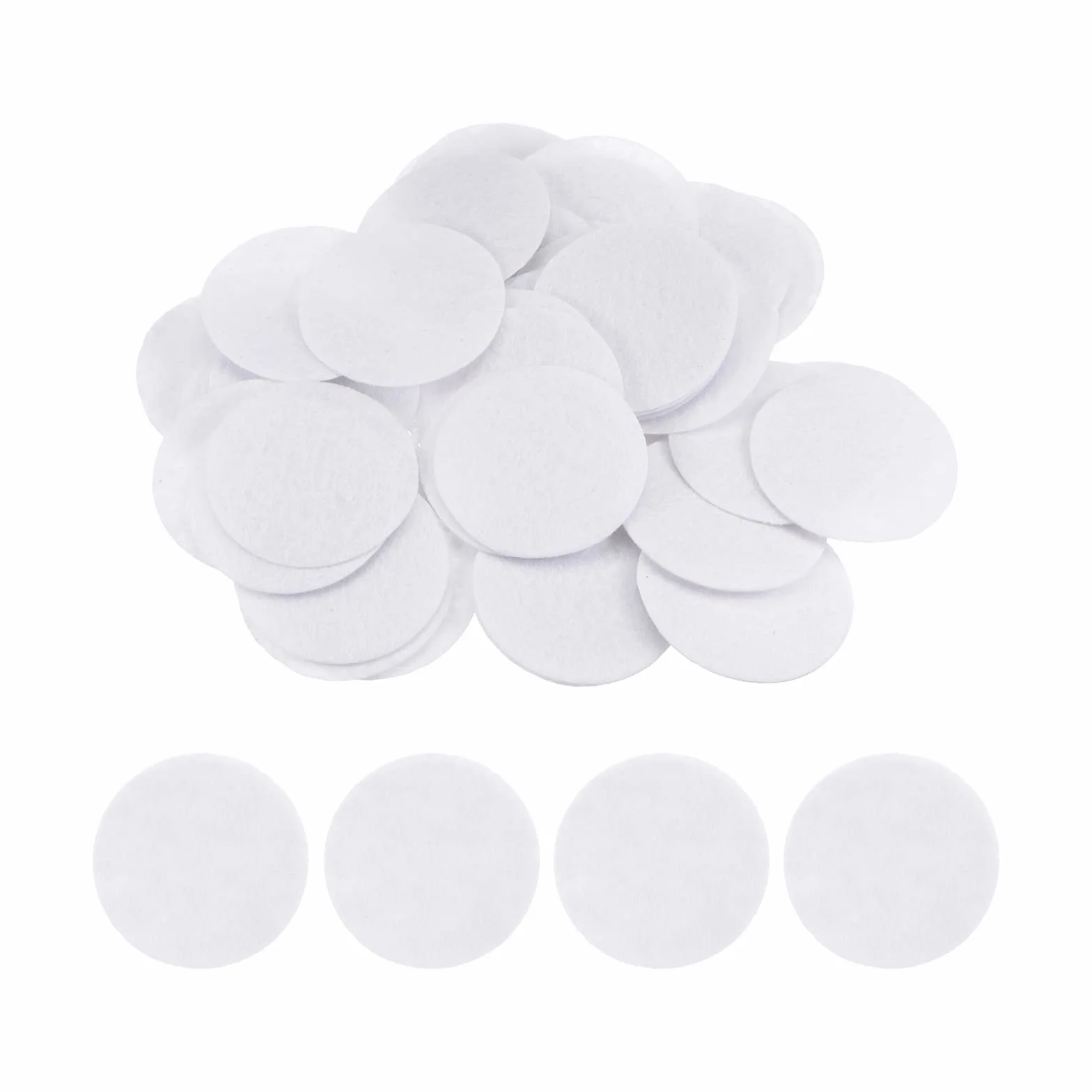 sourcing map 100 szt. okrągłe filcowe koła 50 mm 2" rzemiosło podkładki filcowe włóknina poduszka filcowa biała
