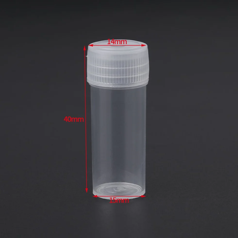 50 sztuk plastikowych butelek na pr¨®bki, 5 ml Ma?a przezroczysta butelka, przezroczyste butelki podr¨®?ne, z pokrywkami, do ?adowania pasty, cia? sta?ych, nasion, przedmiot¨®w ziarnistych