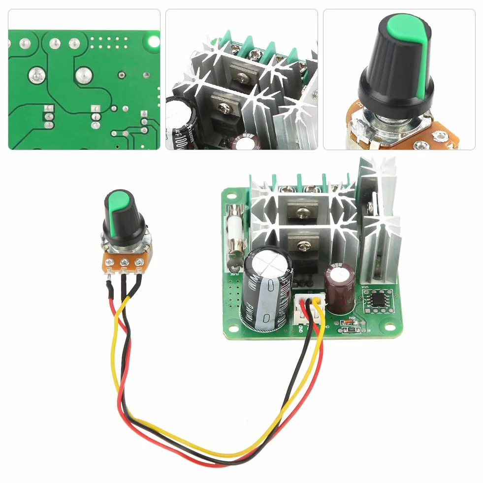 Kontroler prędkości silnika PWM 6V-90V 15A 0.01-1000W uniwersalny regulowany przełącznik prędkości