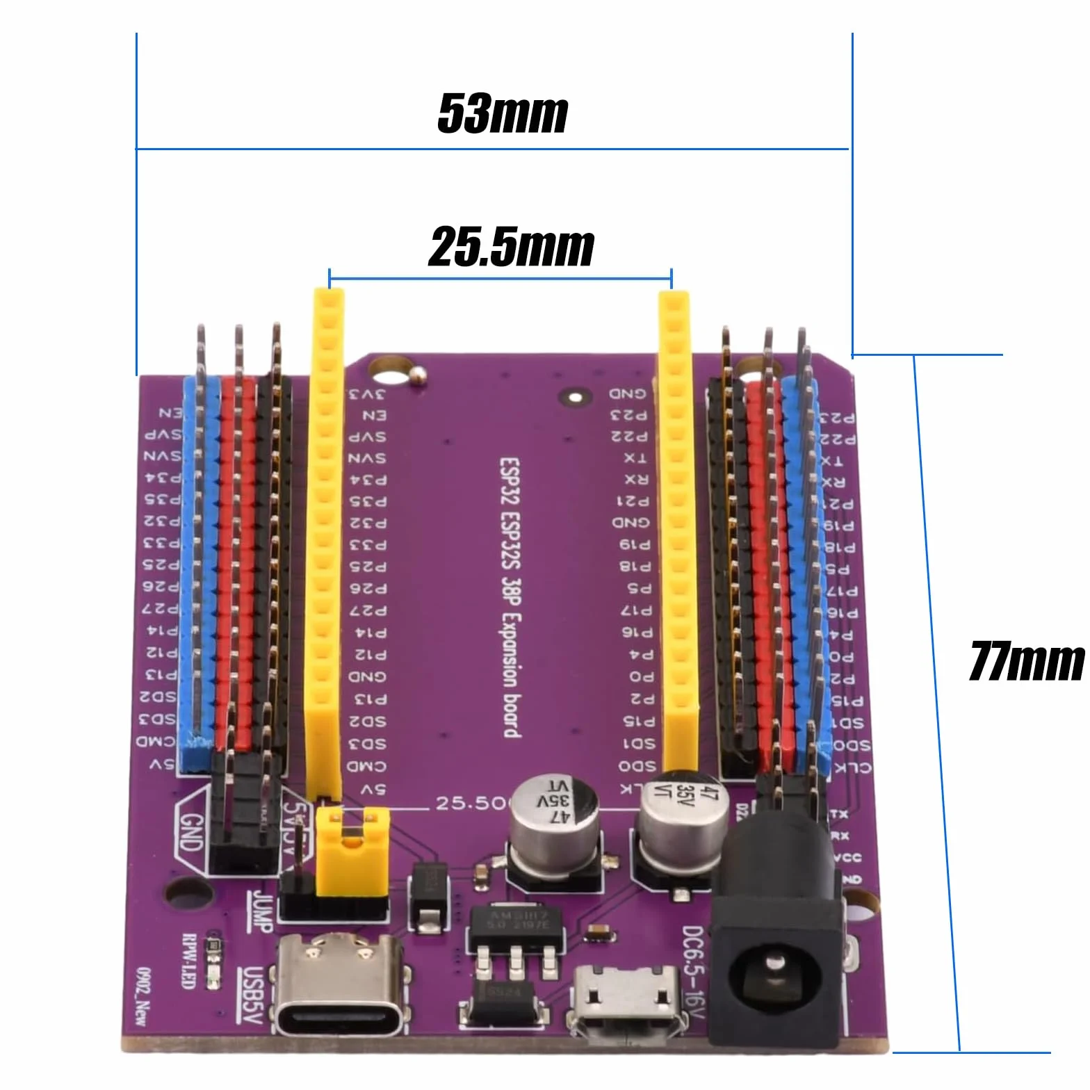 ESP32 Breakout Board 38 pinów ESP32 Development Board 25,5 mm