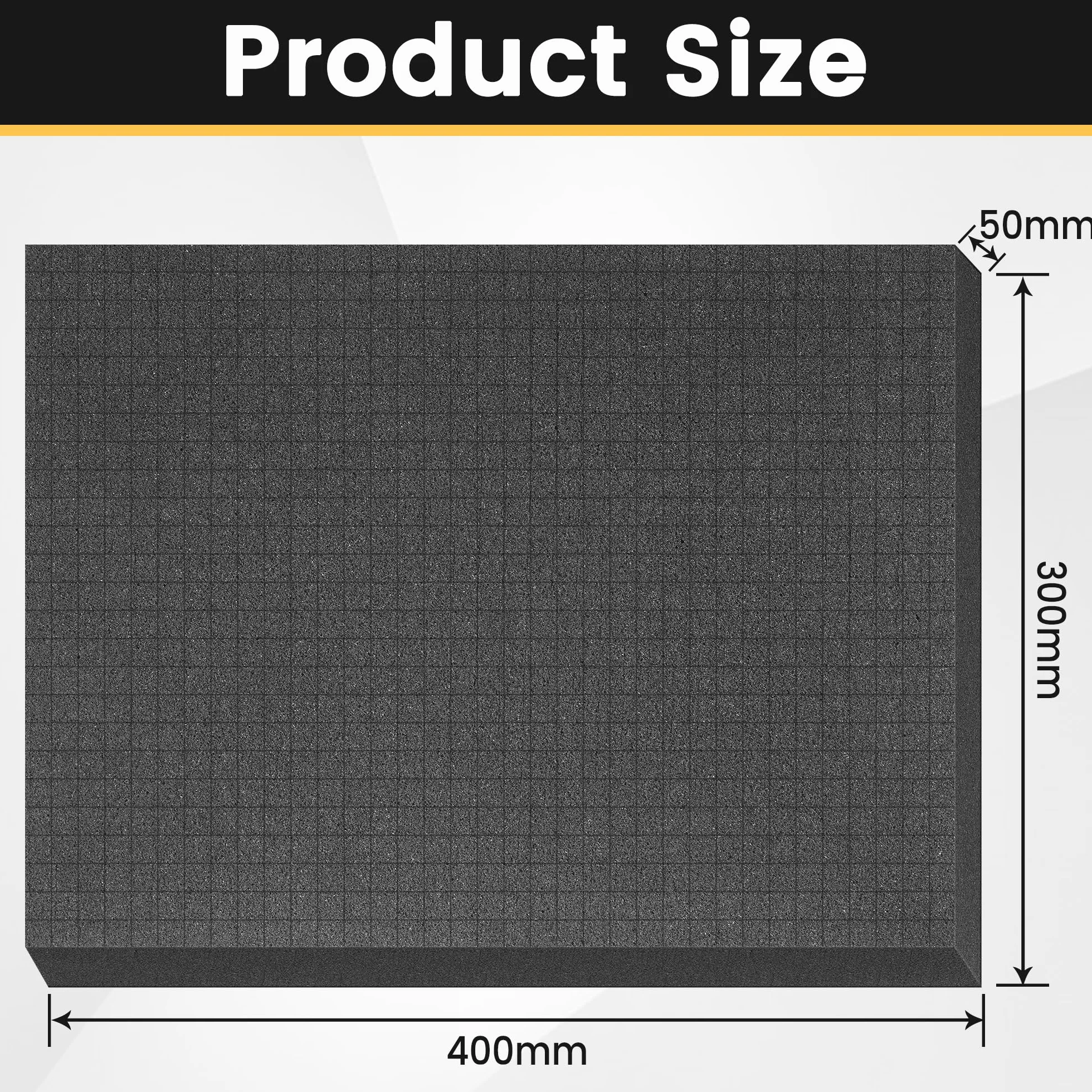 4 sztuki pianki rastrowej o wymiarach 400 x 300 x 50 mm – torba na narzędzia, pianka, wkładka do bagażnika, miniatury, narzędzia (400 x 300 x 50 mm, 4 szt.)
