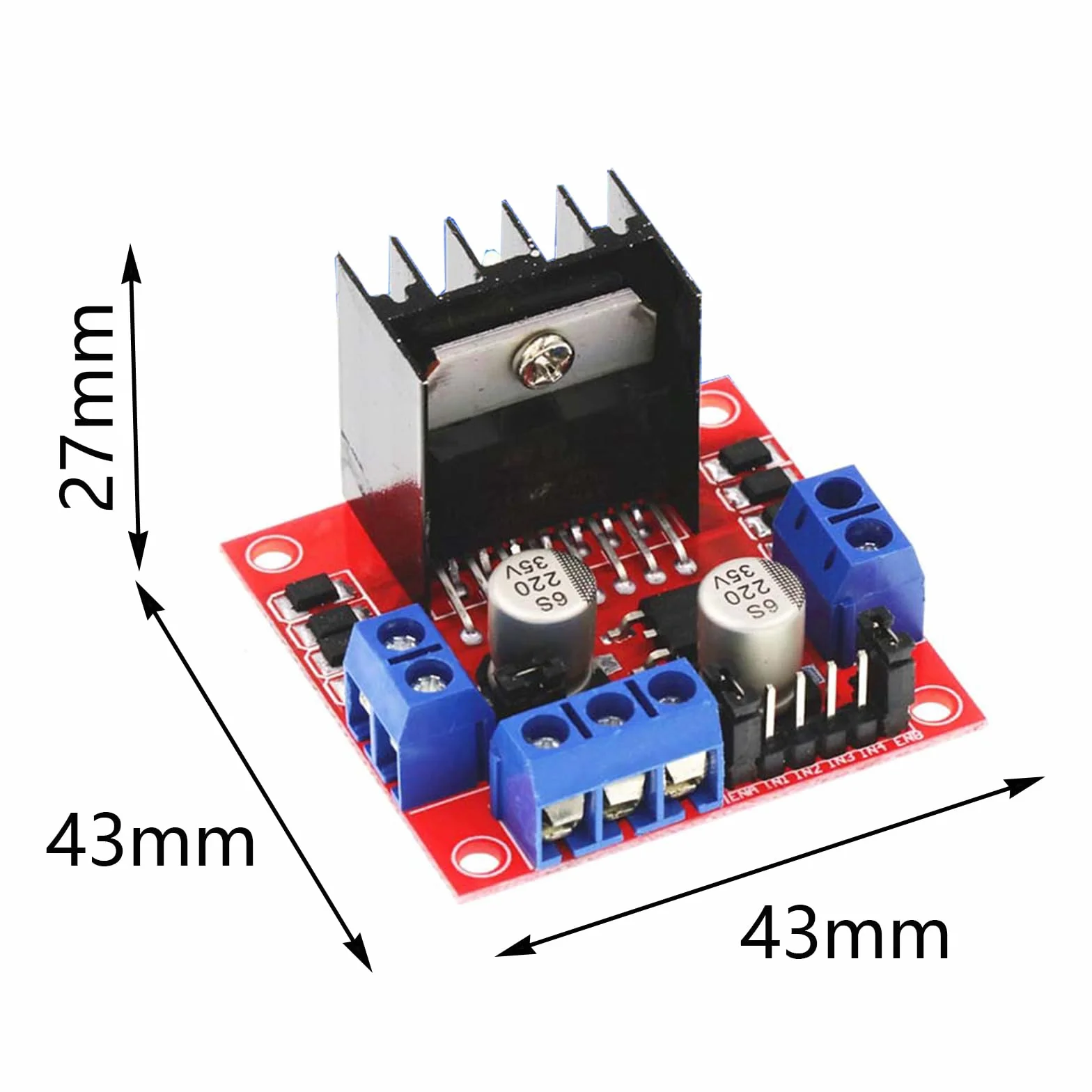 4 szt. L298N Motor Drive Controller Board moduł Dual H mostek DC moduł krokowy do Arduino