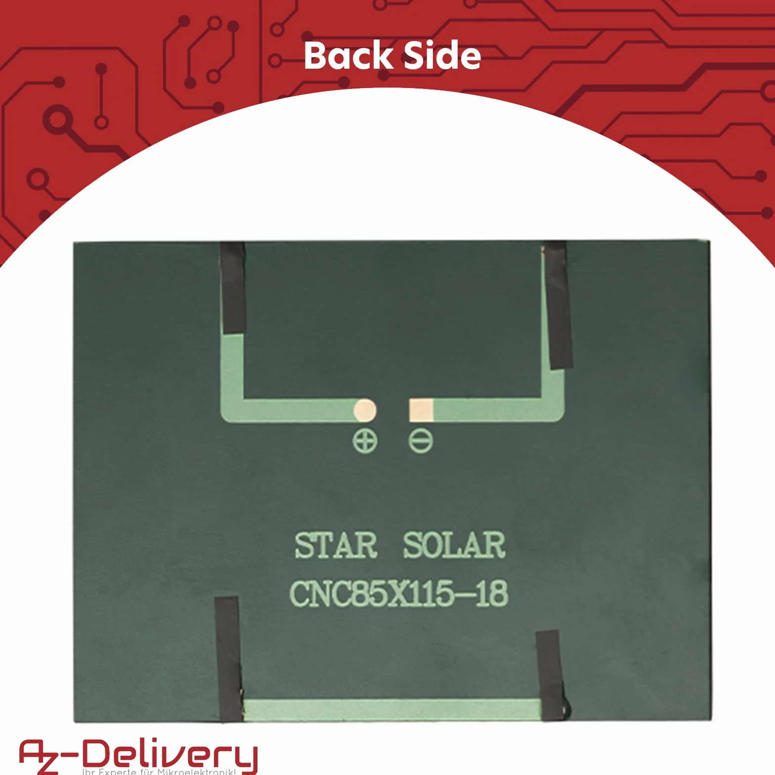 AZDelivery Zestaw 3 mini paneli słonecznych z polikrzemu 5 V 1,5 W, mały, przenośny moduł solarny, przenośny system komórkowy do ładowania akumulatorów, telefonów komórkowych, w obudowie