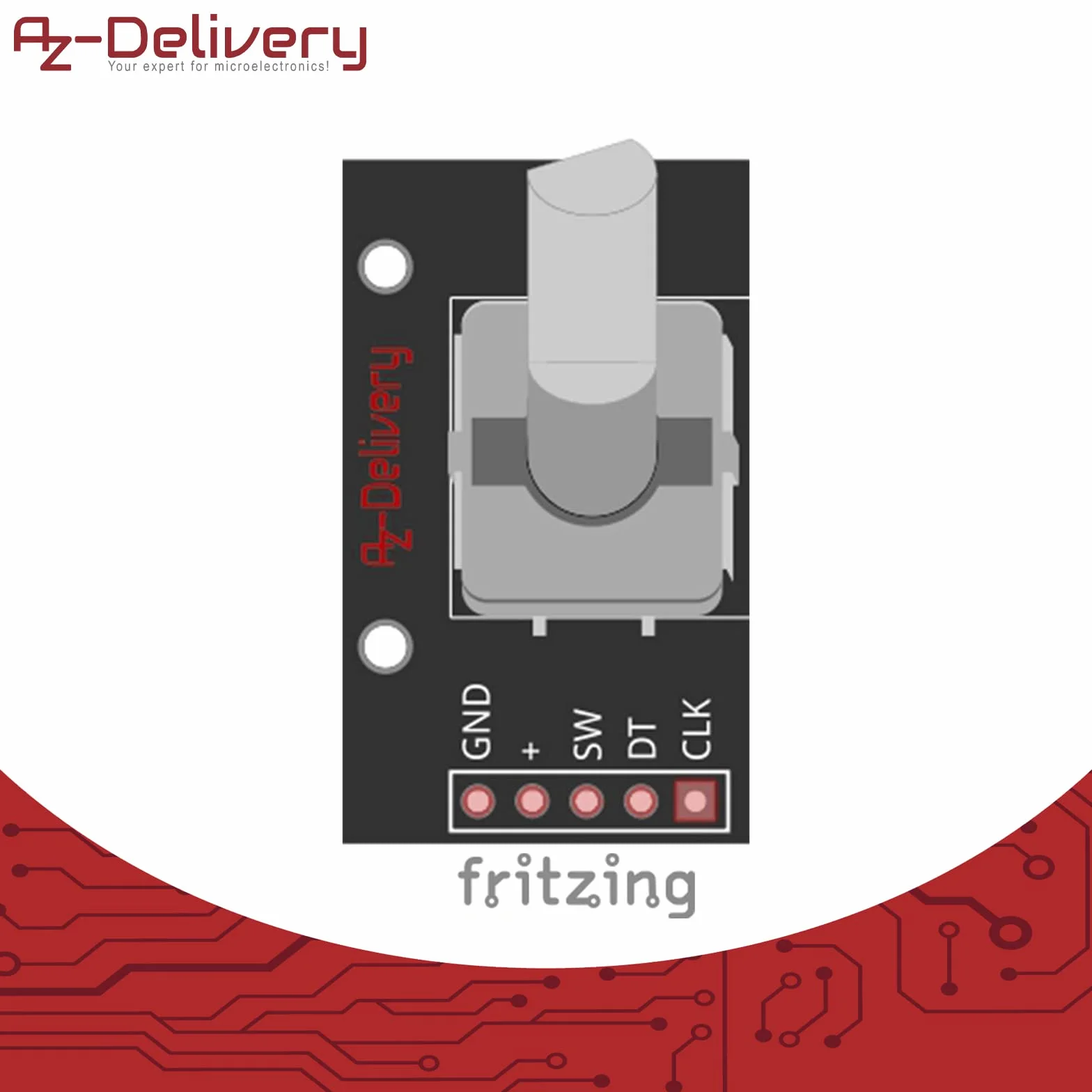 AZDelivery KY-040 Rotary Encoder Moduł kompatybilny z Arduino Raspberry Pi