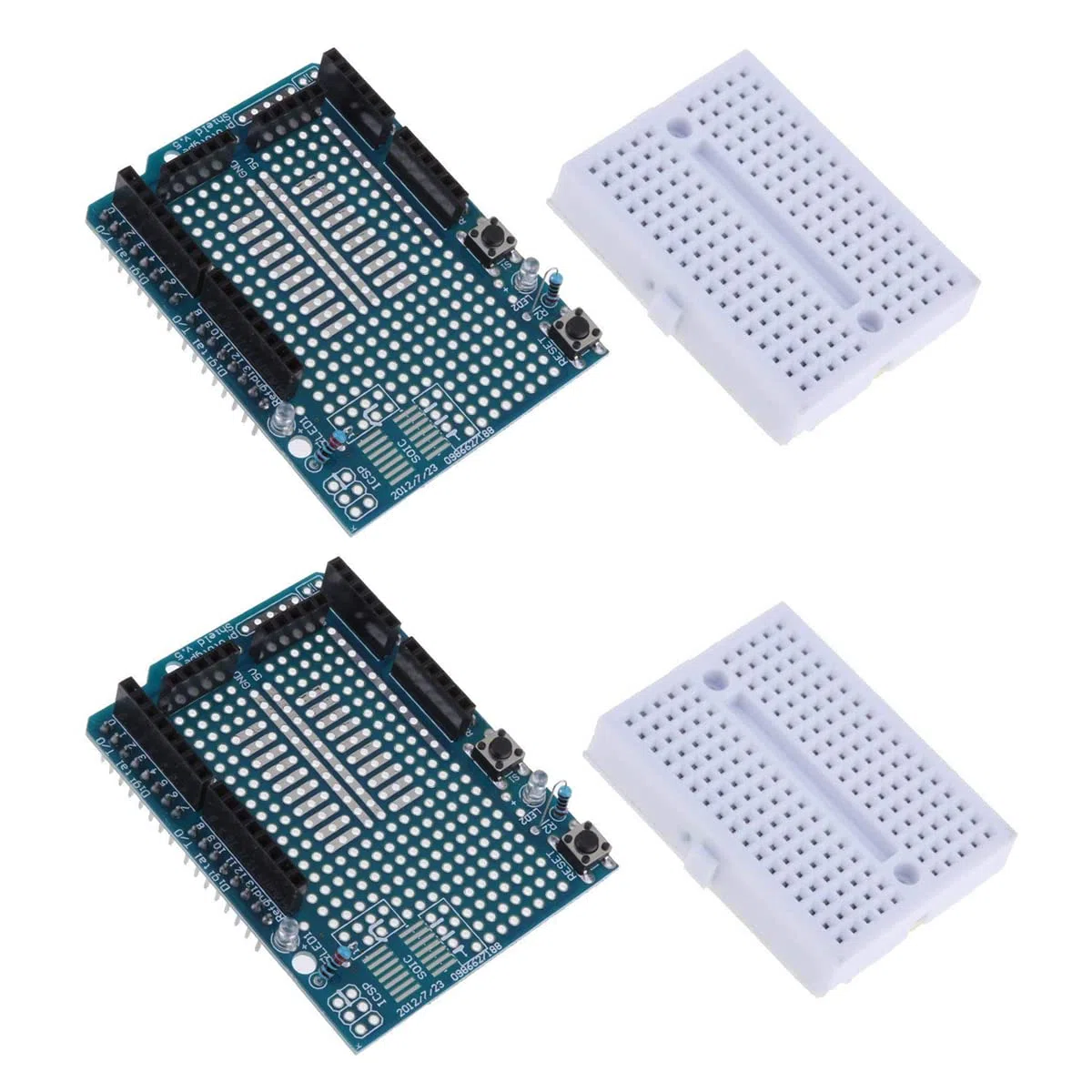 Hailege 2 szt. UNO R3 Proto Shield Expansion Board z SYB-170 Mini Breadboard oparty na Arduino UNO R3 ProtoShield