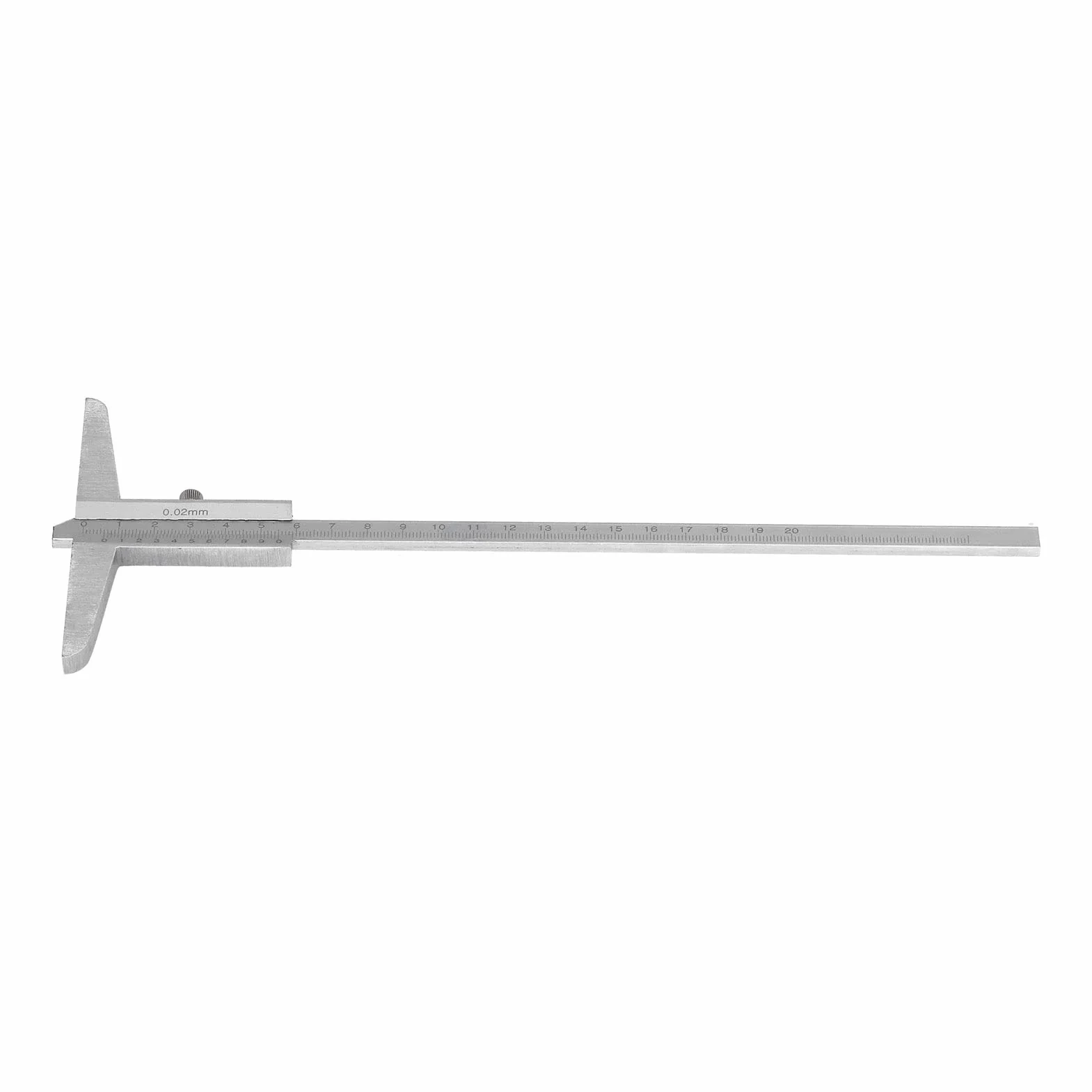 Głębokość Suwmiarka Metalowa 0.02mm Wysoka dokładność Mikrometr Suwmiarka Narzędzie Pomiarowe głębokość Suwmiarka (0-200)