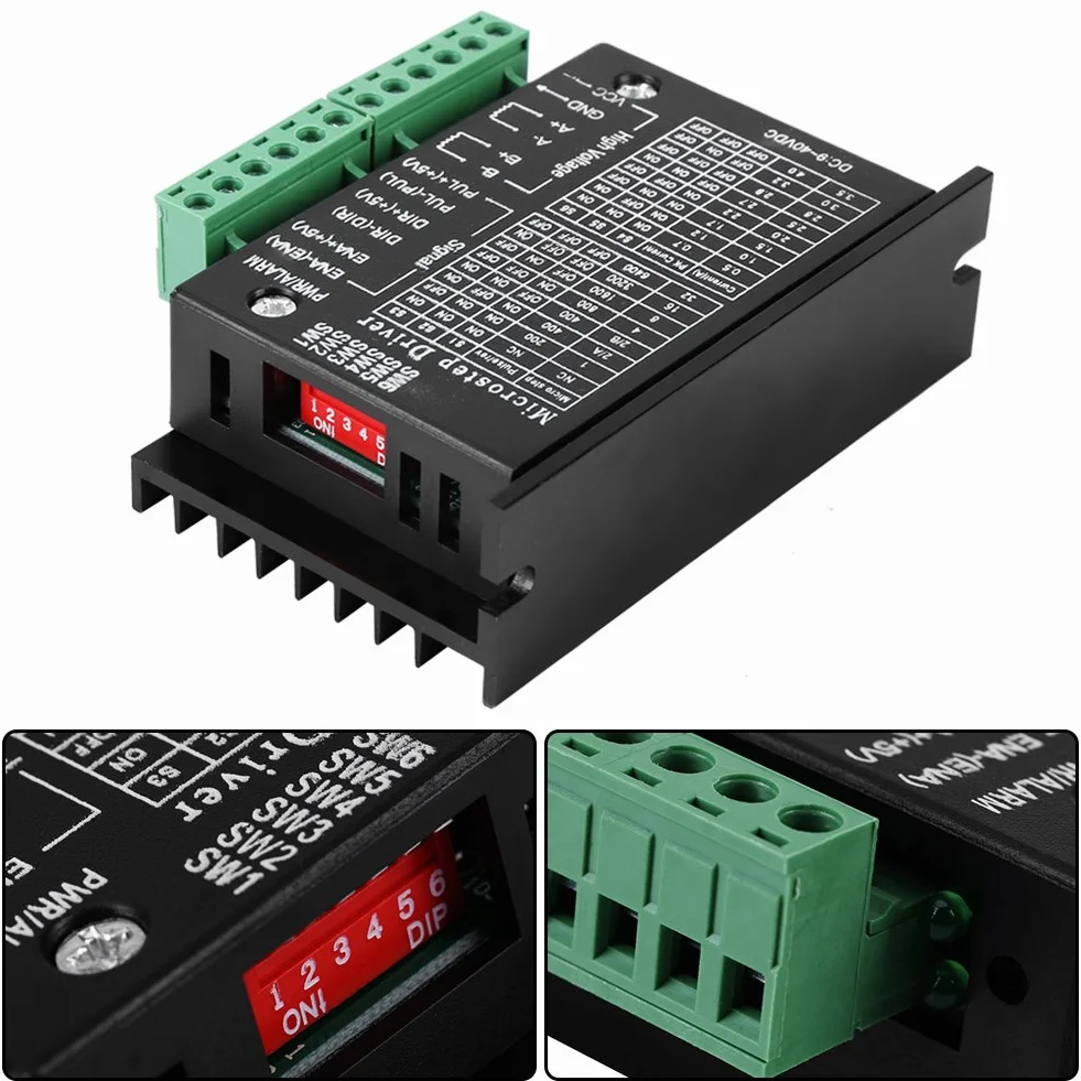 TB6600 DC 9-40V 160W 0,2-5A Sterownik silnika krokowego, faza napęd krokowy, moduł napędu krokowego 32 mikrostep, sterownik silnika krokowego CNC