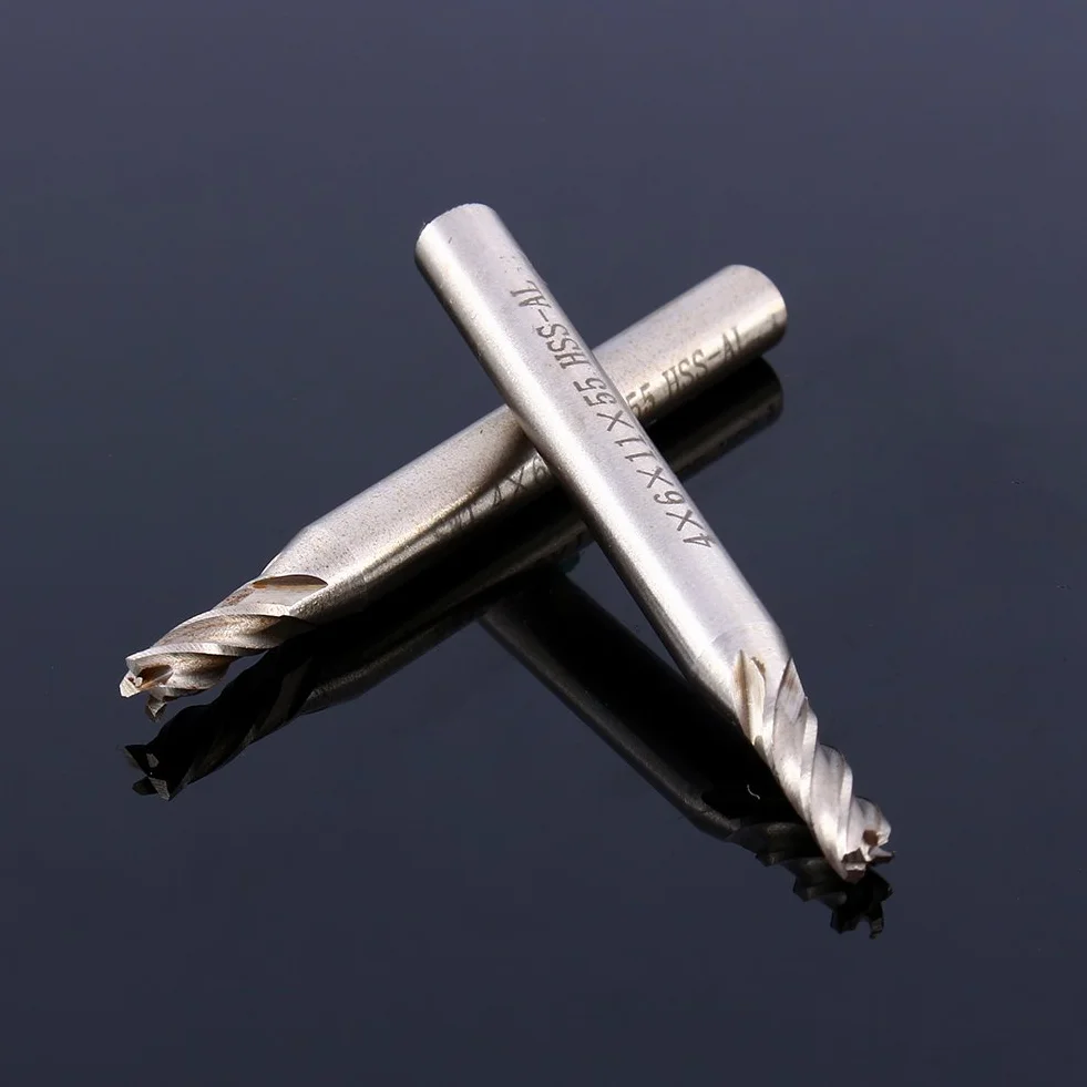 Frez końcowy HSS 4mm 4 rowki wiertło do frezowania CNC