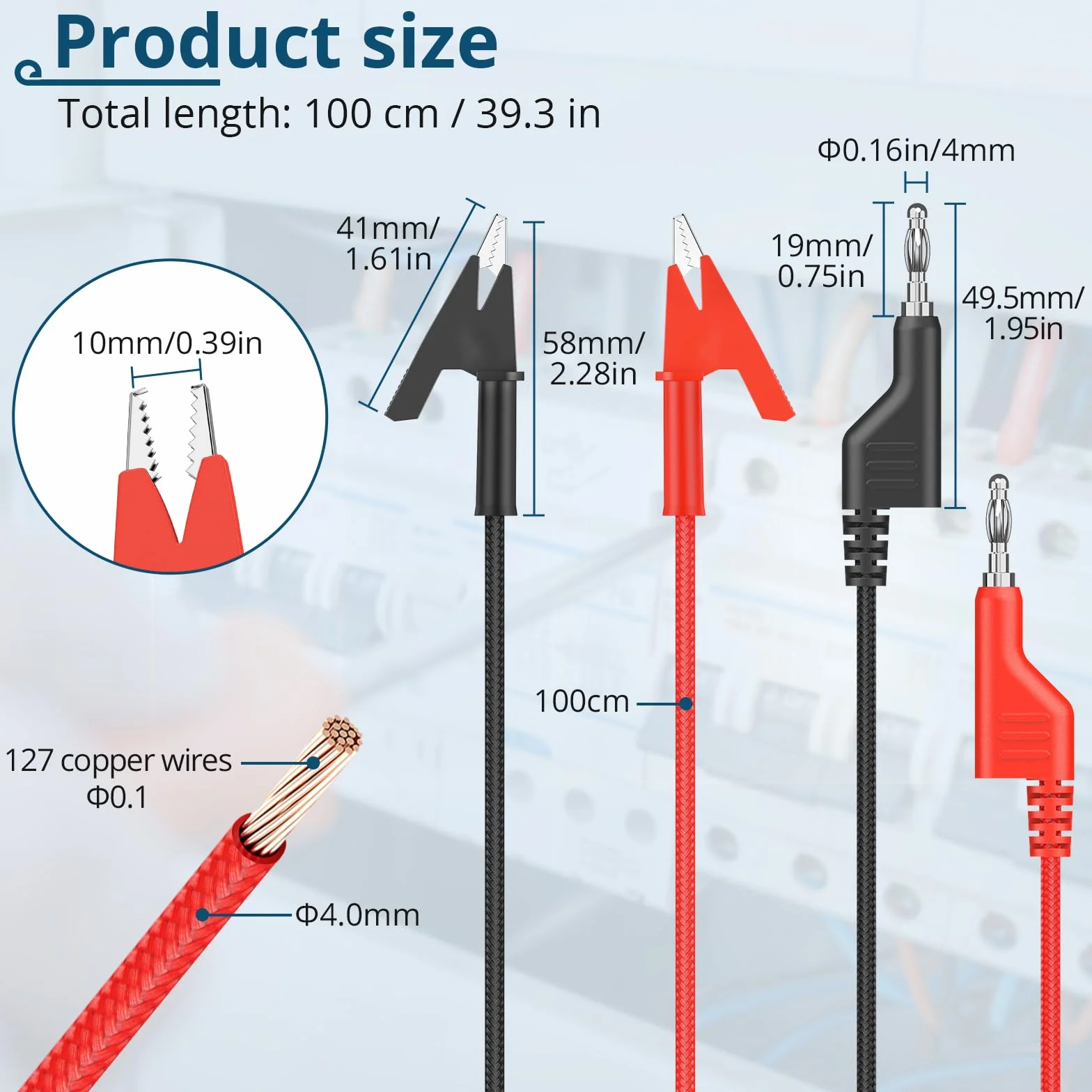 Kabel do testowania 15 A 1000 V do multimetru