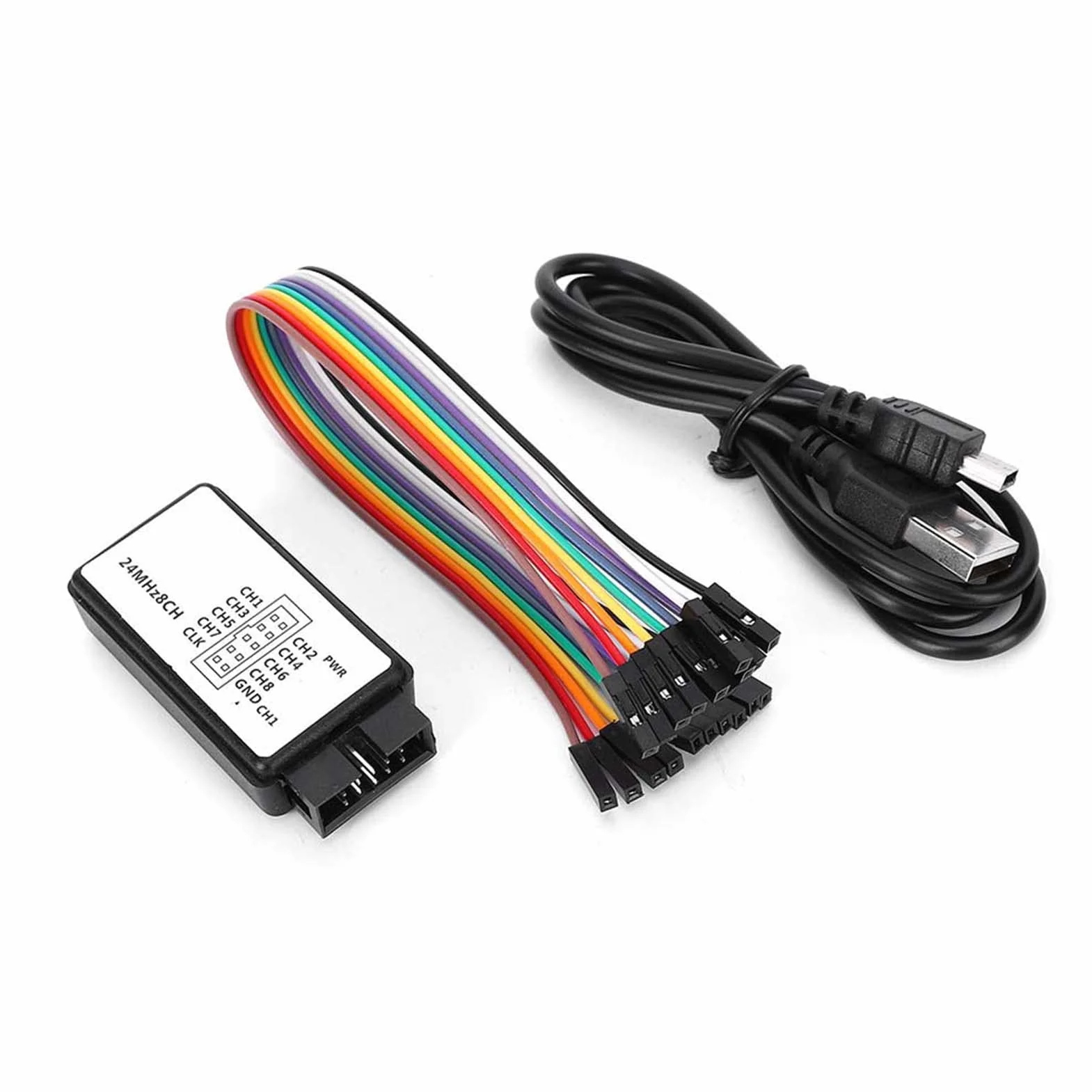 Zestaw Analizatorów Stanów Logicznych USB Mini Cyfrowy Kieszonkowy DSlogic Plus 8-kanałowa pamięć Wejściowa 24 MHz
