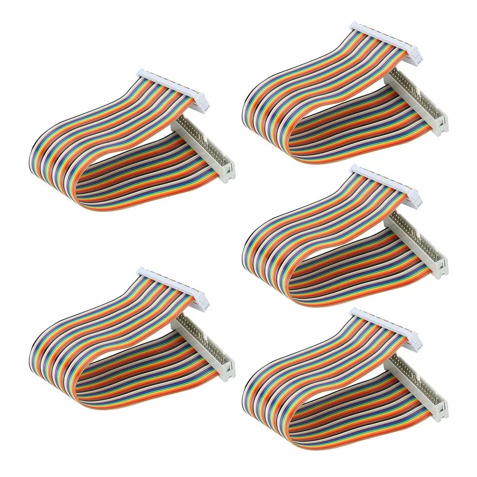 Kabel GPIO 40-pinowy męski na żeński płaski taśmowy 5 sztuk