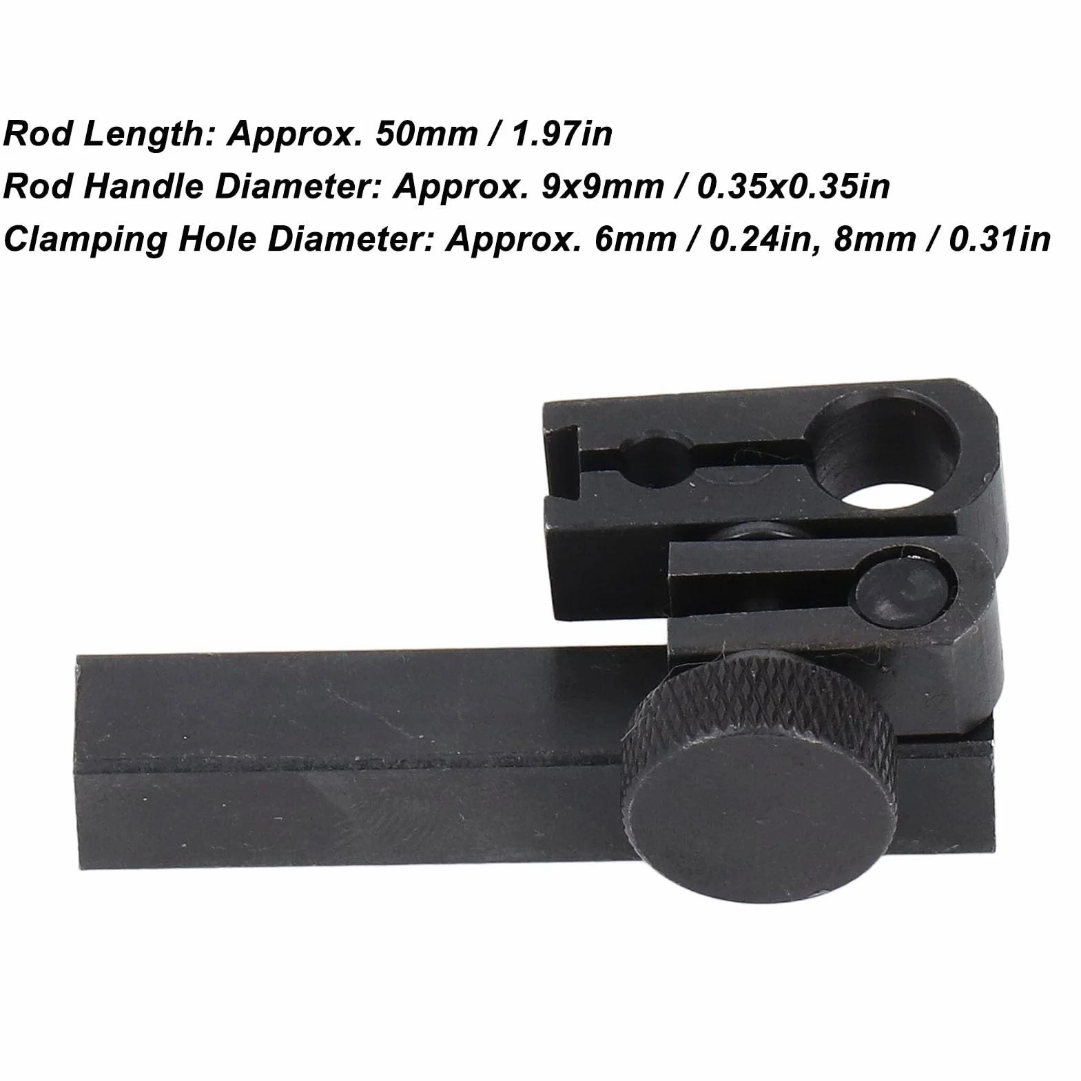Uchwyt Wysokościomierza ze Stopu Aluminium 50 mm Średnica Otworu Mocującego 6 mm 8 mm