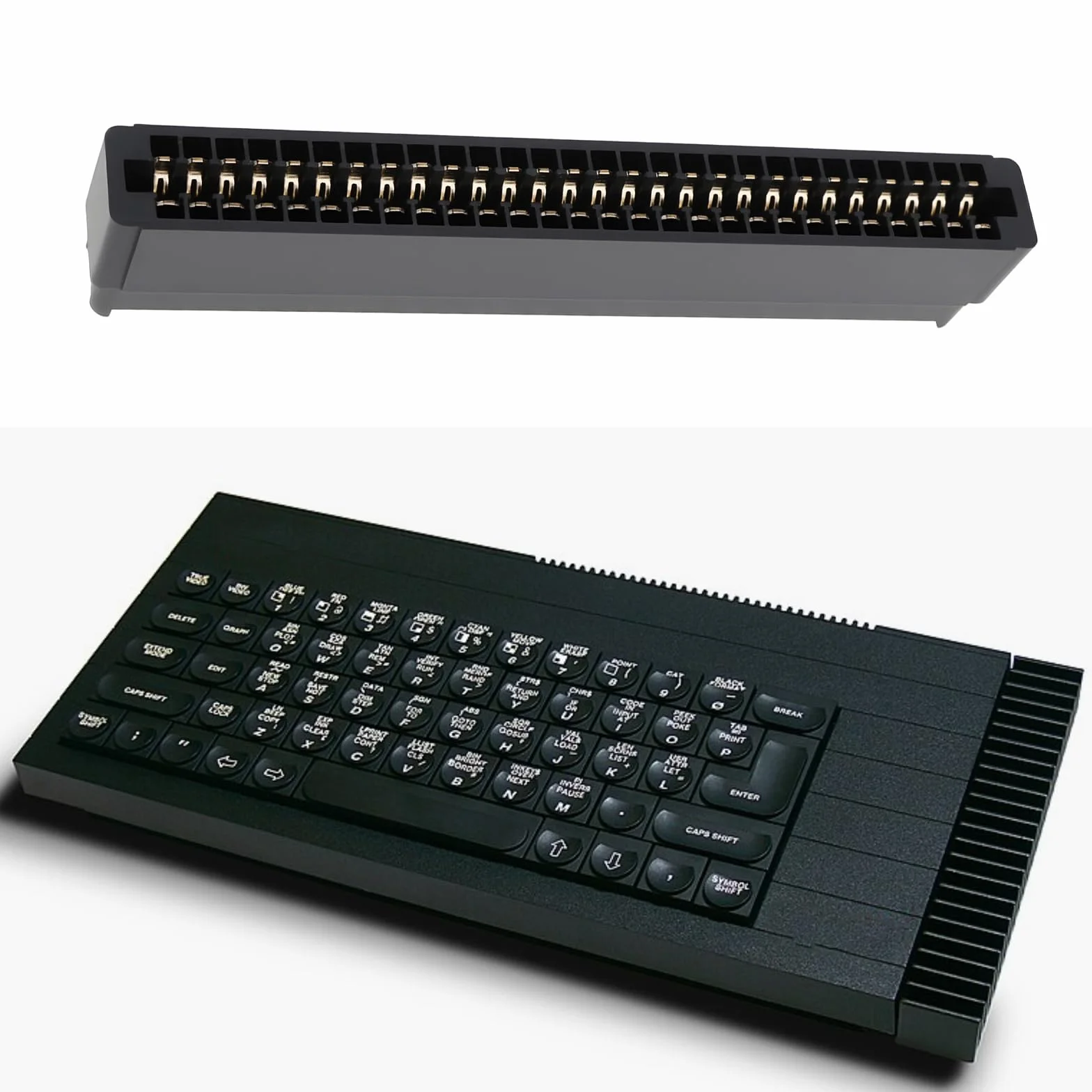 The Lord of the Tools 4 x 56-pinowe proste złącze krawędziowe, skok 2,54 mm, kompatybilne z Sinclair ZX Spectrum, porty rozszerzeń ZX81