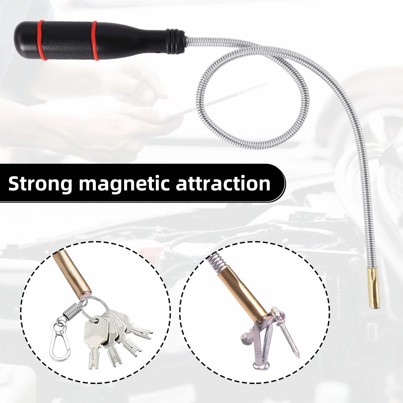 3 sztuki magnetycznych prętów teleskopowych, drążek teleskopowy, narzędzie magnetyczne, elastyczny podnośnik magnetyczny, wysuwane, magnetyczne narzędzie do nagrywania, mocny (1,5 lbB, 5 kg)