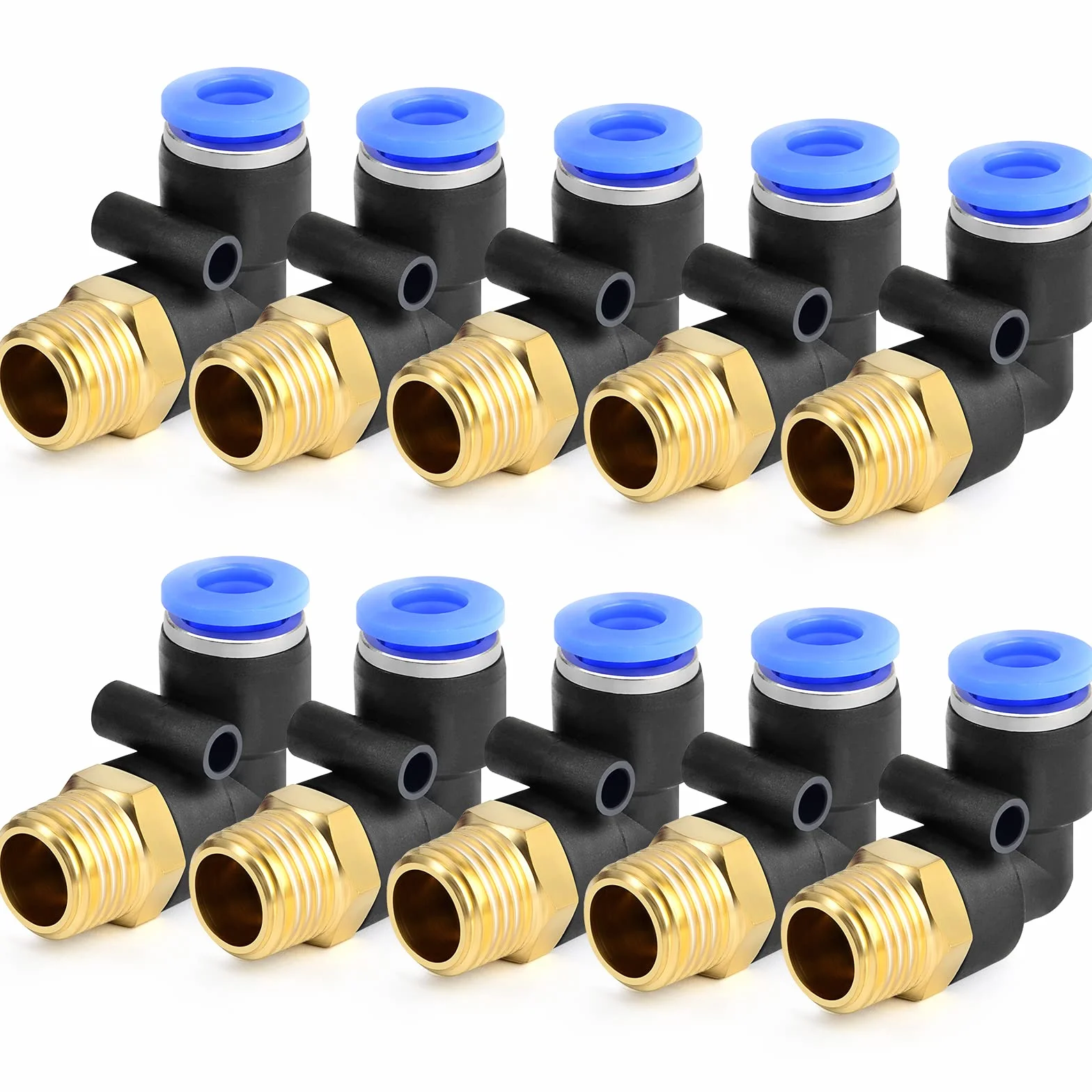 8 mm Tube AD x 1/8 BSP Męski Elbow Push to Connect Fittings PL8-01