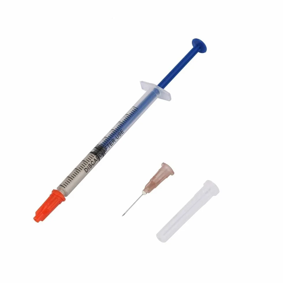 Przewodząca Pasta Srebrna Klej do Drutu Strzykawkowego Klej Przewodzący Prąd Elektryczny, Szybkoschnący Smar Srebrny do Naprawy Płytki Drukowanej Klawiatury (0,4 ML)
