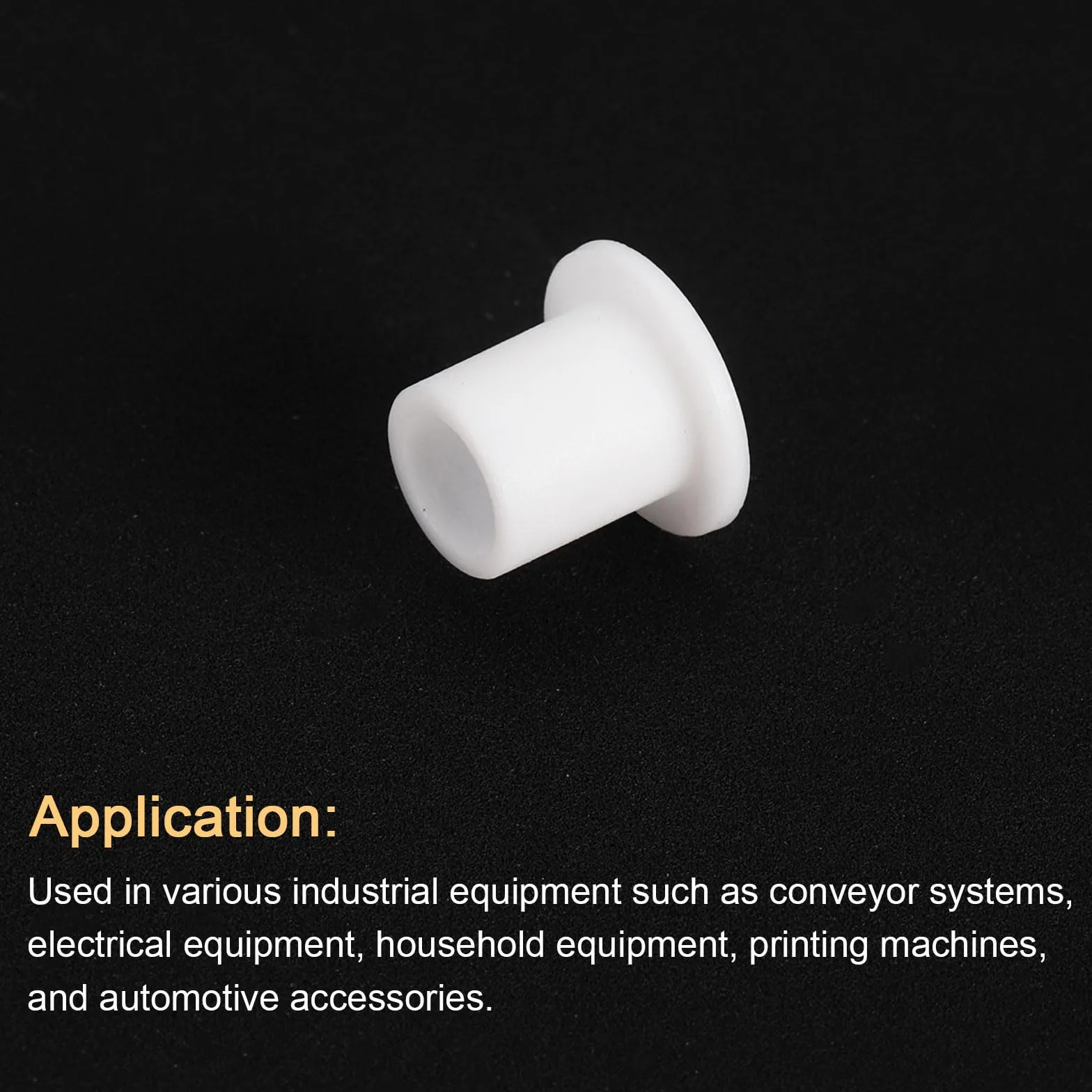 QUARKZMAN 12 sztuk tulejek kołnierzowych z tworzywa sztucznego ID 6 mm x OD 8 mm x długość 10 mm tuleje nylonowe, białe
