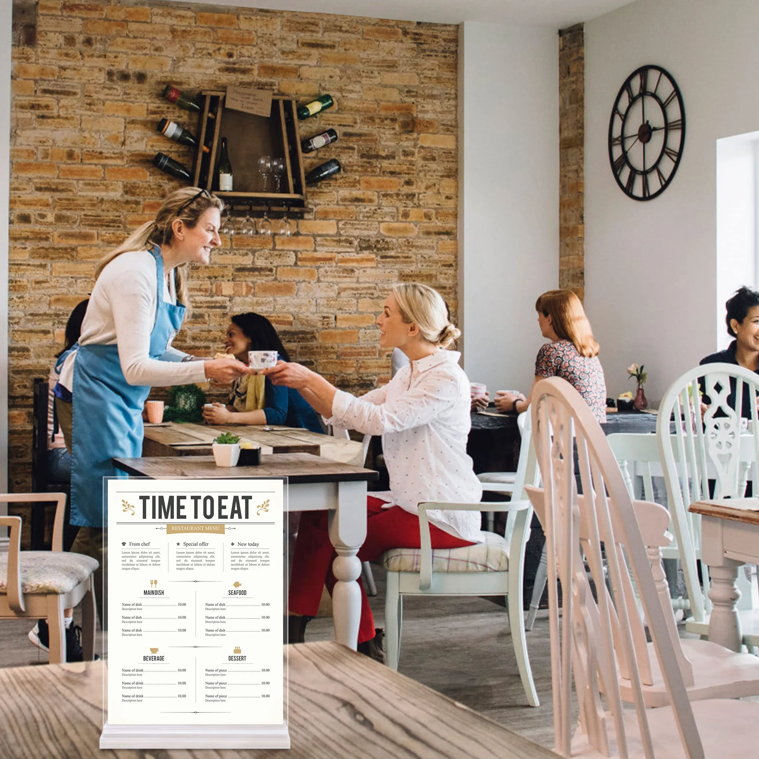 2 Sztuki Akrylowy Stojak na Szyld A5 Stojak na Menu transparentny Podwójny Stojak na biurko w kształcie litery T do restauracji Hotel Sklep Biurowy