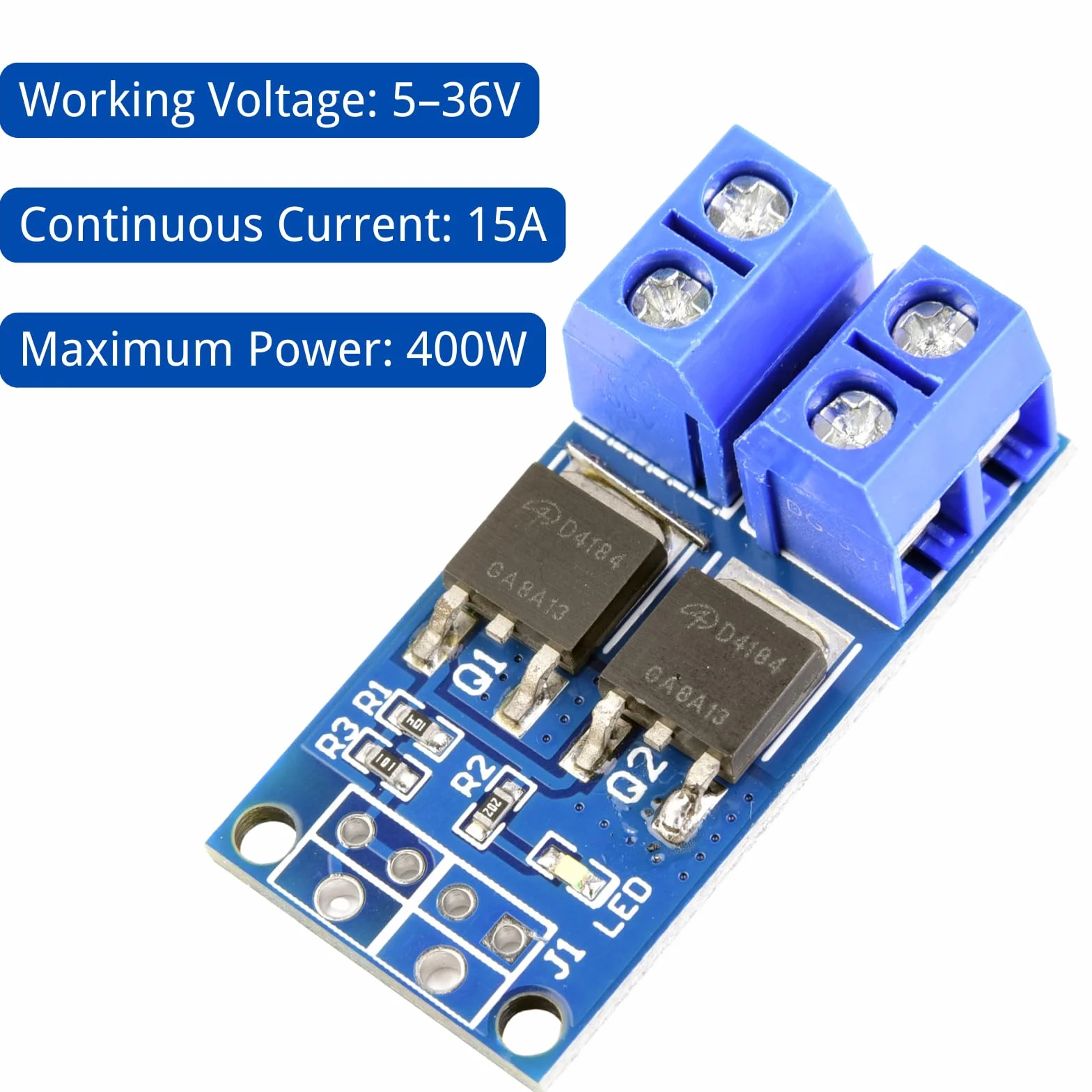 Moduł tranzystor Mosfet 5 V-36 V 400 W PWM Dual-wysokowydajny moduł sterownika MOSFET Switch Drive kompatybilny z Arduino (20 sztuk)