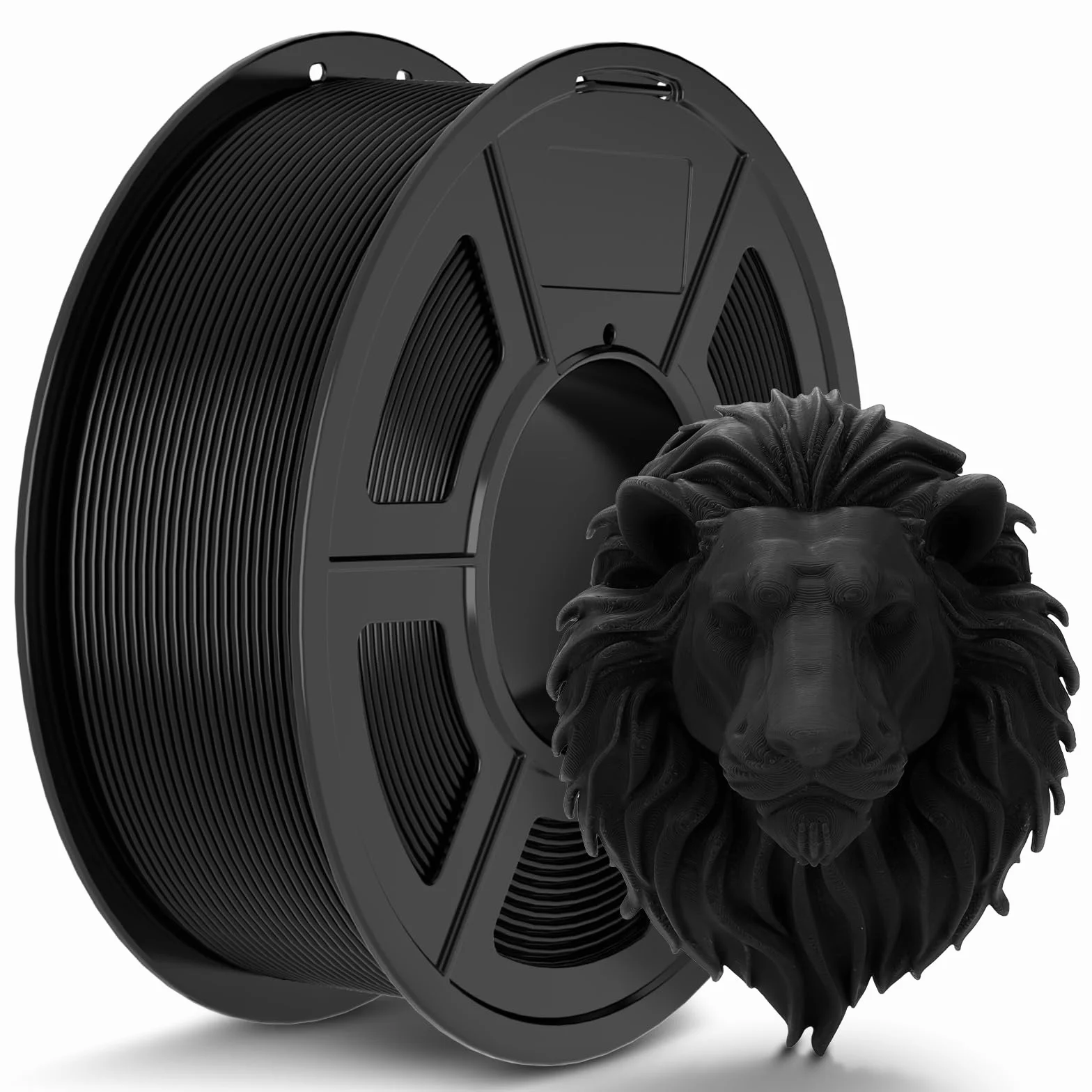 TECBEARS Filament PLA, 1,75 mm czarny, 1 kg, materiały do druku 3D, opakowanie próżniowe, dokładność pomiaru +/- 0,02 mm, szpula 1 kg (2,2 kg) filament PLA do inteligentnego drukowania