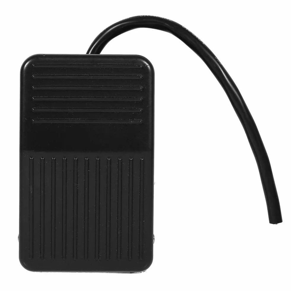 Ausla Elektryczny Przełącznik Pedału, 220V 10A, Czarny, Plastikowy, Antypoślizgowy, z Kablem 10cm