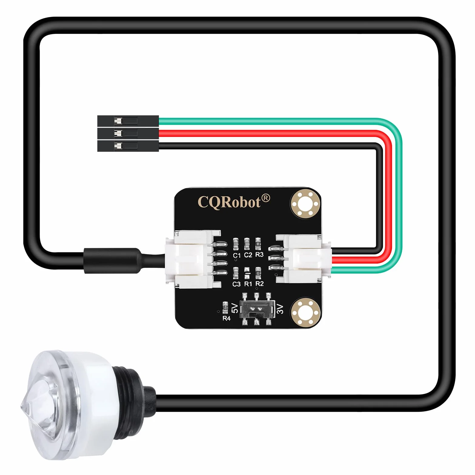 CQRobot Czujnik kontaktu z wodą/cieczą kompatybilny z Raspberry Pi/Arduino. do automatycznych systemów nawadniania, akwariów, roślin, w ogrodzie, w rolnictwie itp.