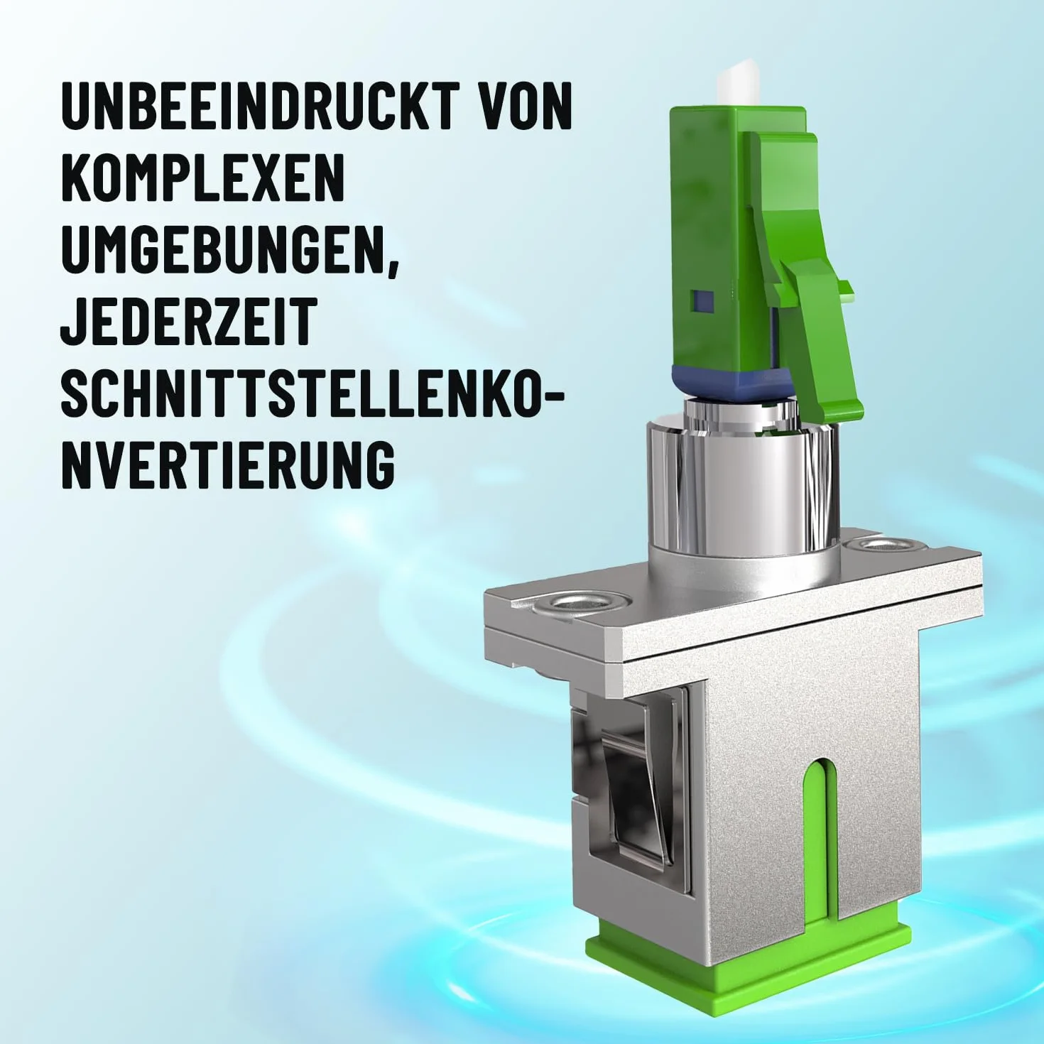 Adapter z włókna szklanego, gniazdo SC/APC na wtyczkę LC/APC