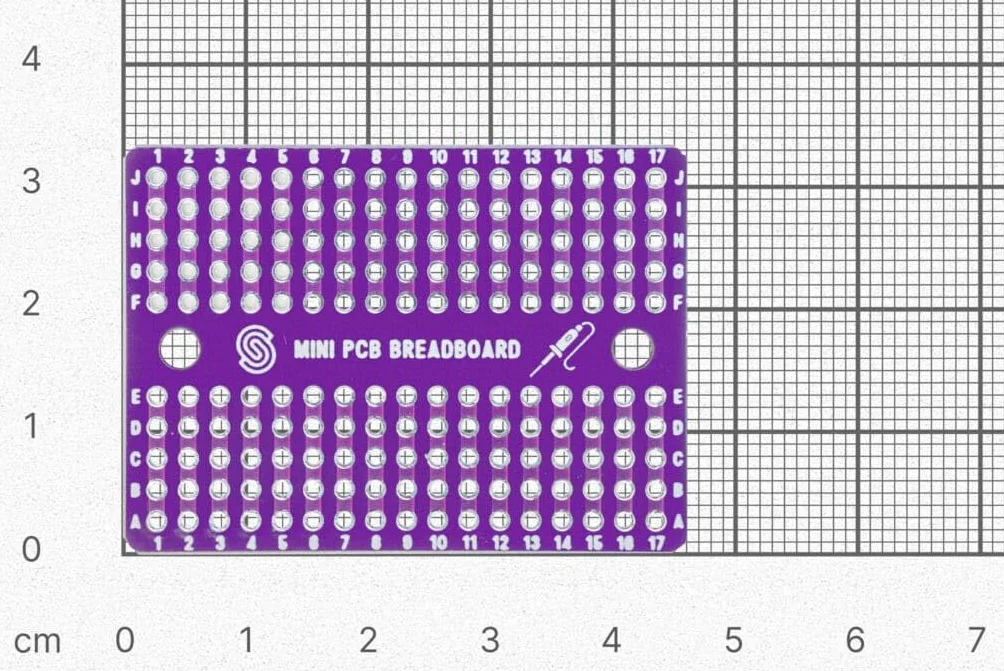 Soldered Mini PCB Breadboard/Protoboard | 170 punktów lutowniczych płytka prototypowa z otworami mocującymi M3 | Made in EU | 333030