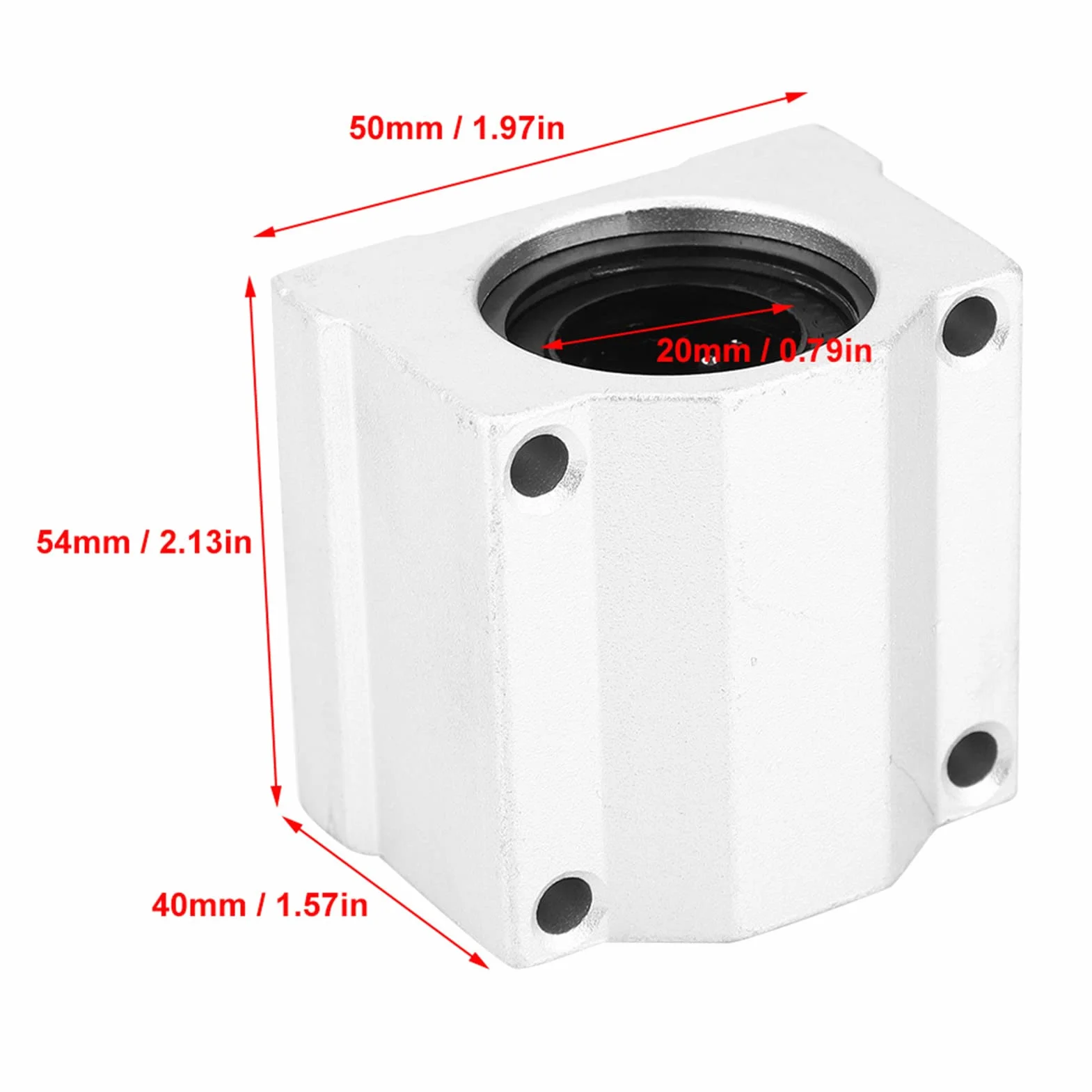2 szt. SC20UU 20mm CNC Ruch Liniowy łożysko Kulkowe Tuleja ślizgowa Tuleja łożyska Suwaki Otwór Karetki 50mm długość do Wyciszania Dużej Prędkości Sprzęt o Wysokiej Precyzji