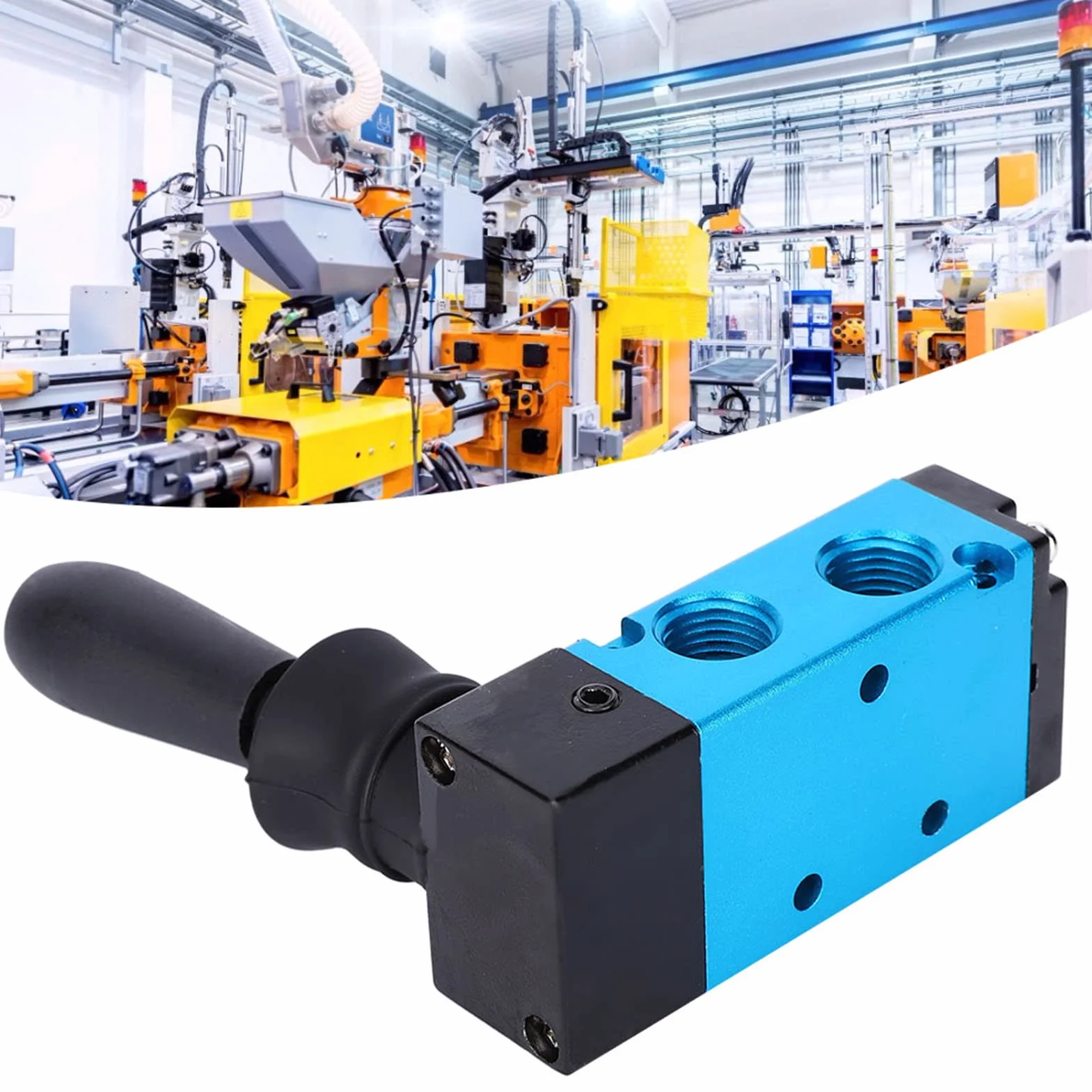 Pneumatyczny zawór magnetyczny 5-drożny 2-pozycyjny 1/4 PT aluminium 4H210-08