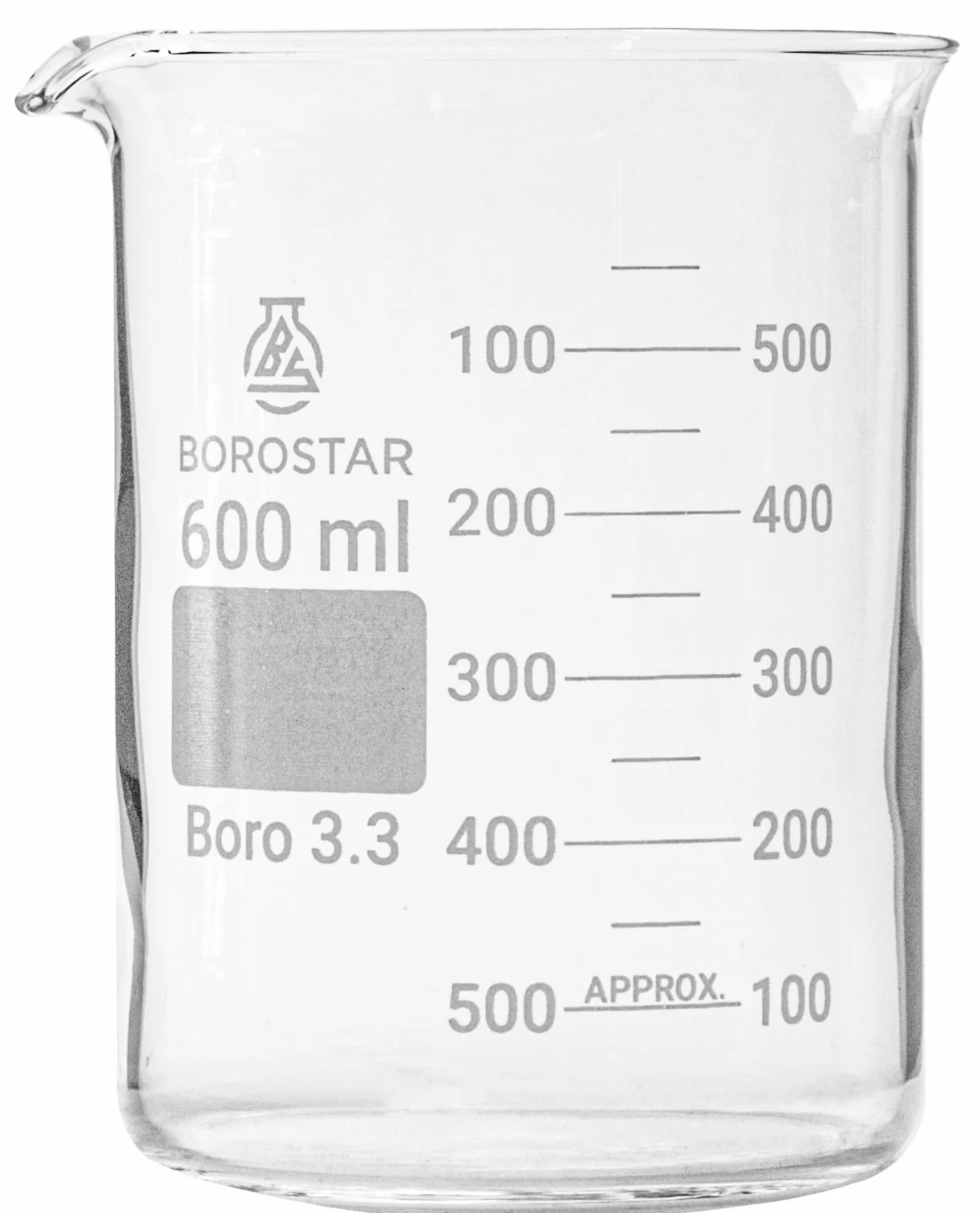 Zlewka (Boro 3.3), niska forma, z podziałką i dzióbkiem, 600 ml