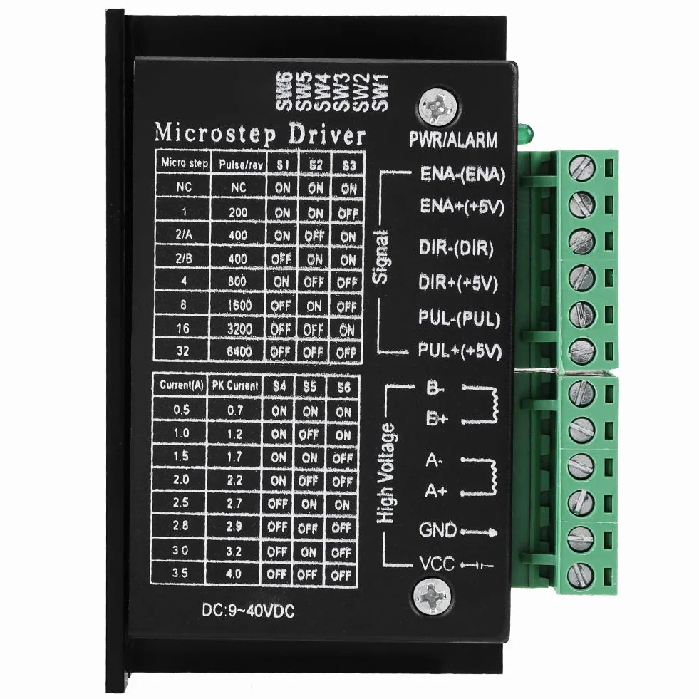 TB6600 DC 9-40V 160W 0,2-5A Sterownik silnika krokowego, faza napęd krokowy, moduł napędu krokowego 32 mikrostep, sterownik silnika krokowego CNC