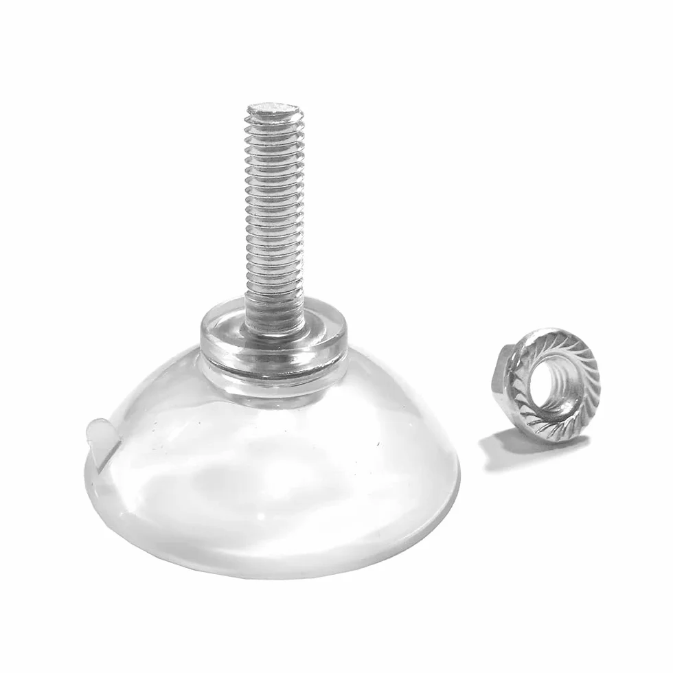 Przyssawka z nakrętką PCW M6 długa śruba 4,4 cm 6 szt. Lock NUT