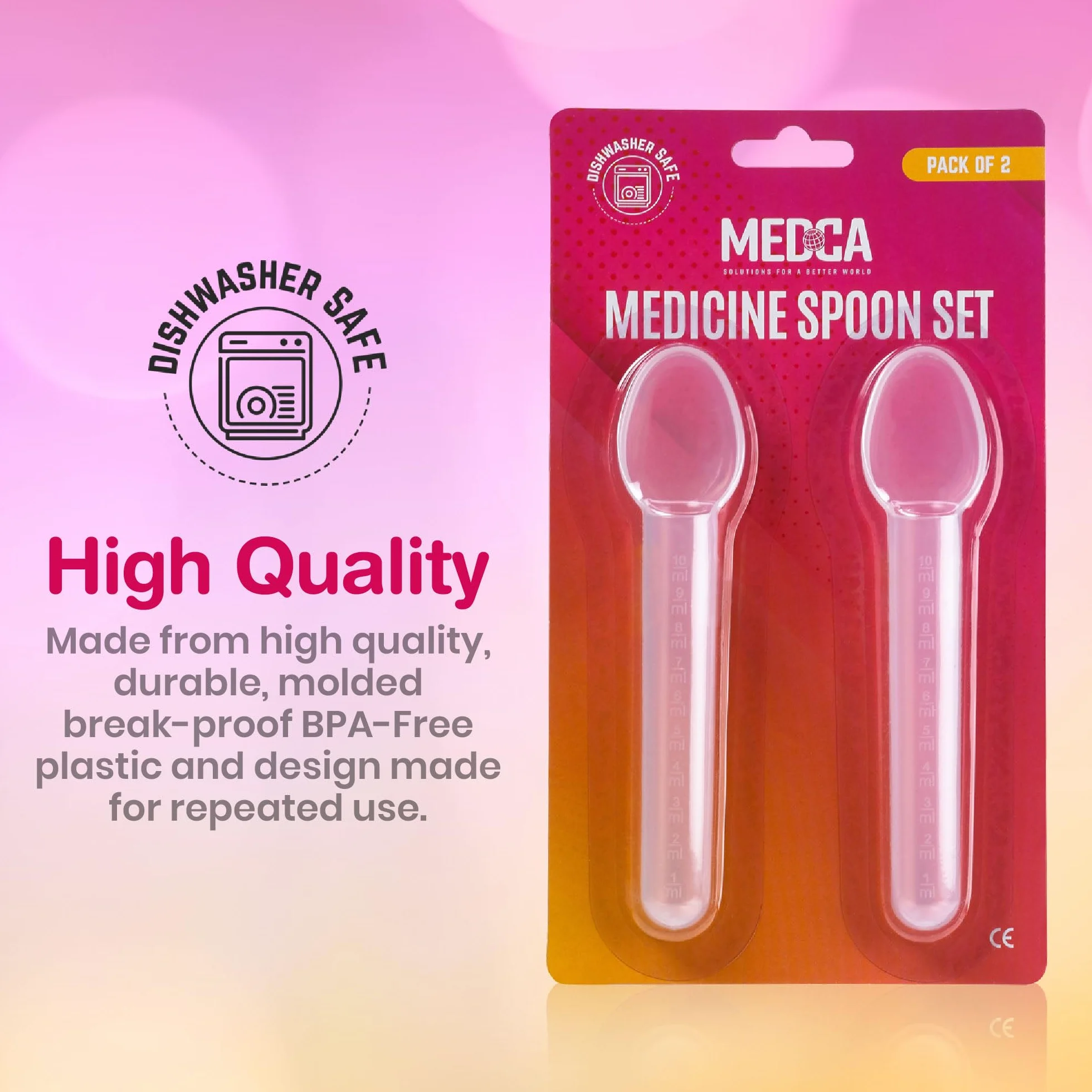 Kalibrowana łyżka do leków dla dzieci 2 Tsp/10 mL Plastikowy dozownik Pack of 2