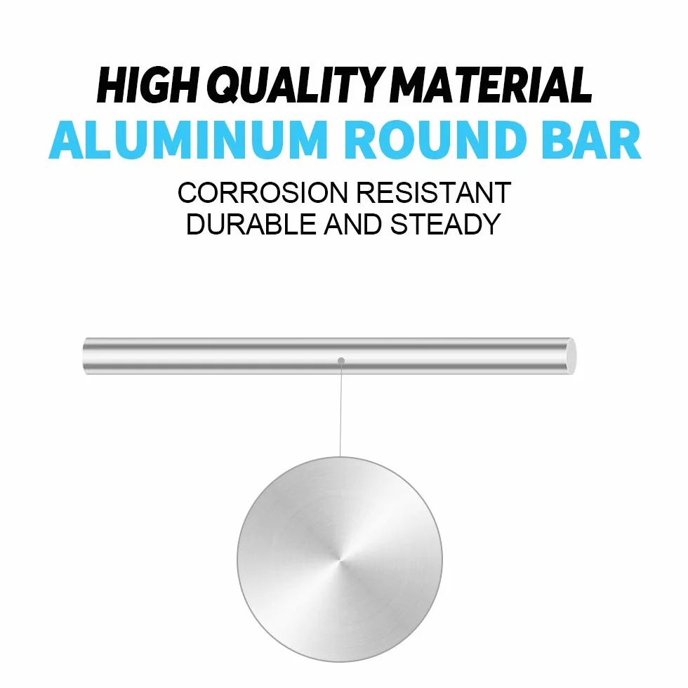 Glarks 18 szt. aluminiowych okrągłych prętów średnica 2,5-8 mm długość 100 mm