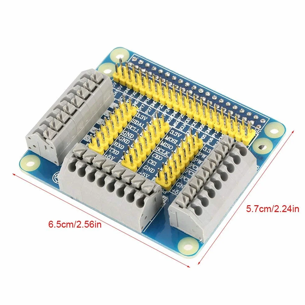 Raspberry Pi GPIO płytka rozszerzająca osłona do Pi 4B/3B/2 z zestawem śrub i kablem taśmowym