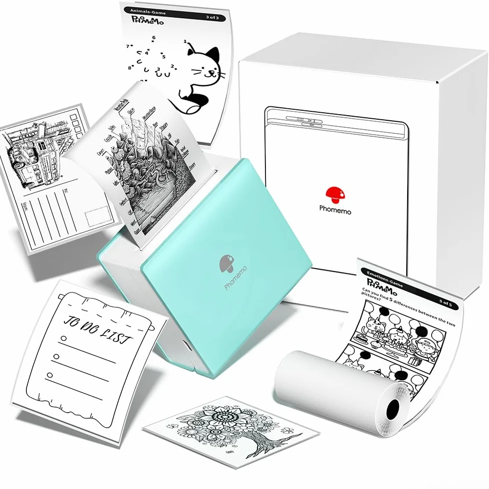 Phomemo M02 Mini Termiczna Drukarka do Naklejek Bluetooth Zielona