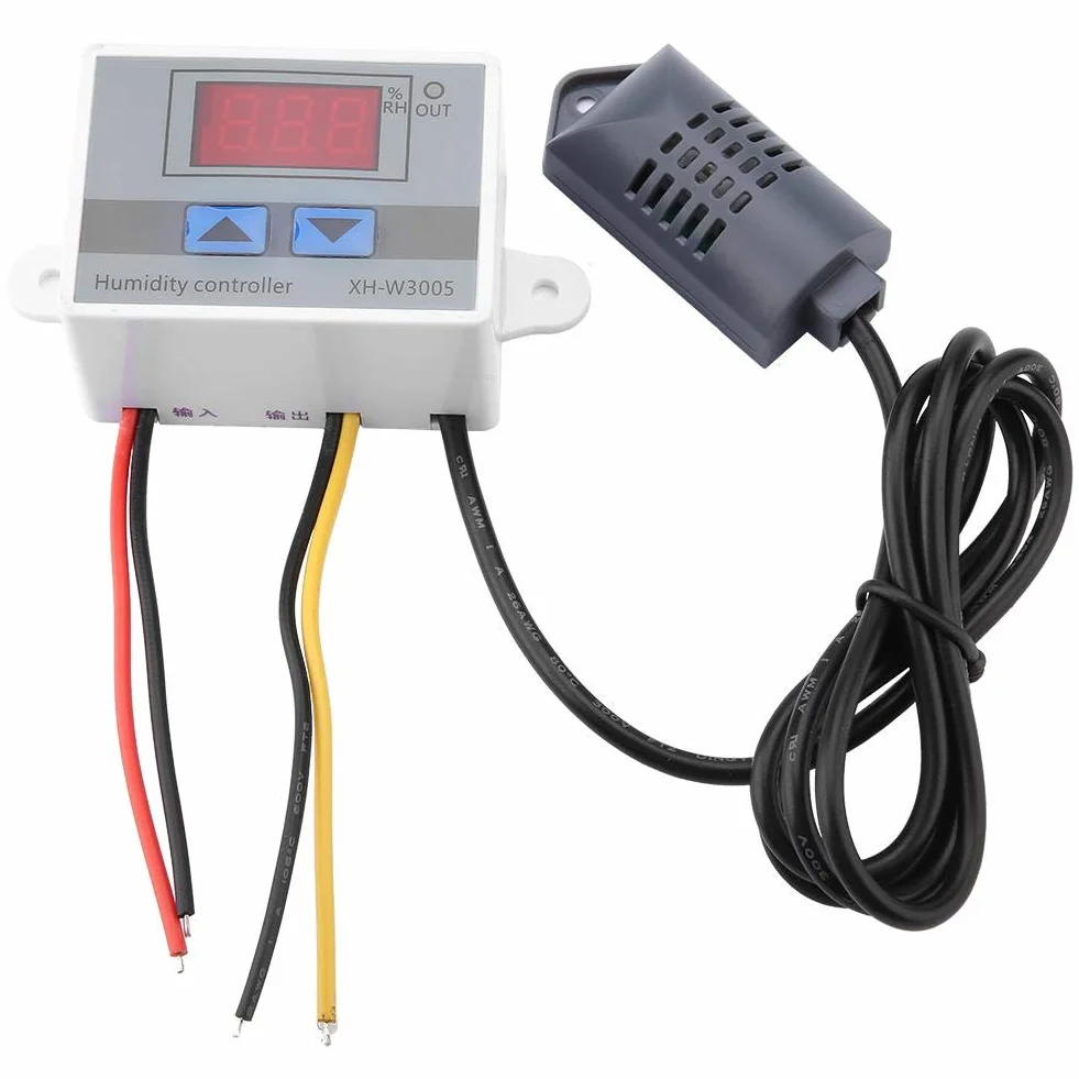 Cyfrowy przełącznik higrometru, kontroler XH-W3005, miernik temperatury, wilgotności, czujnik wilgotności 0~99% RH 12 V / 24 V / 220 V (220 V)