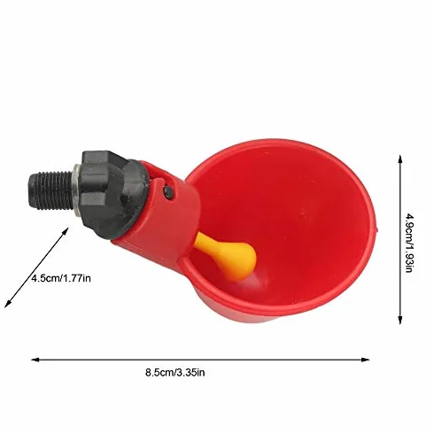 Jeffergarden automatyczne kubki do picia wody dla drobiu 10 szt. czerwone plastikowe