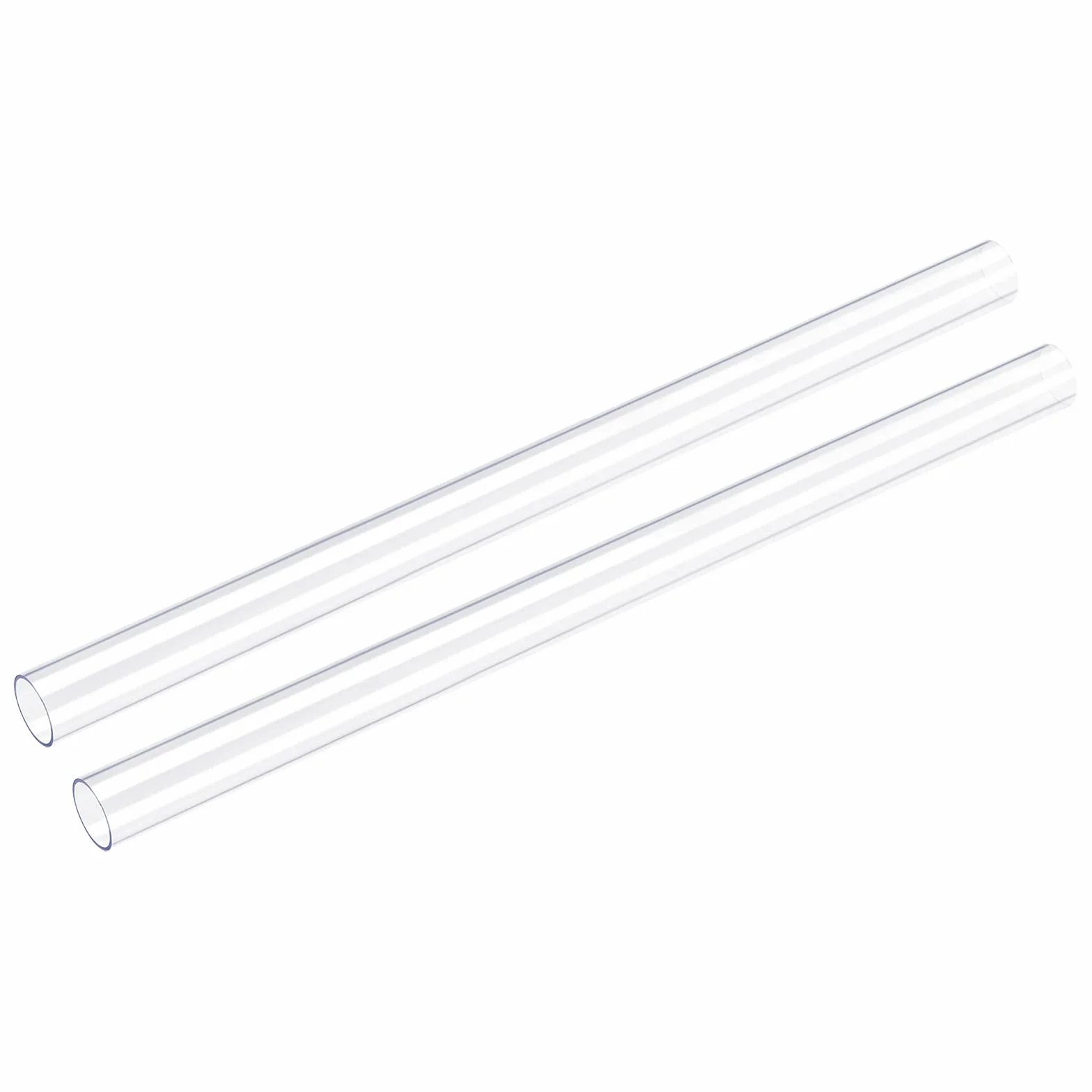 DMiotech 2 sztuki 15 mm x 16 mm x 20.3 cm x 1 m, przezroczyste, sztywne rurki z tworzywa sztucznego do rury wodnej, systemu chłodzenia wodą, hydraulika, 305 mm