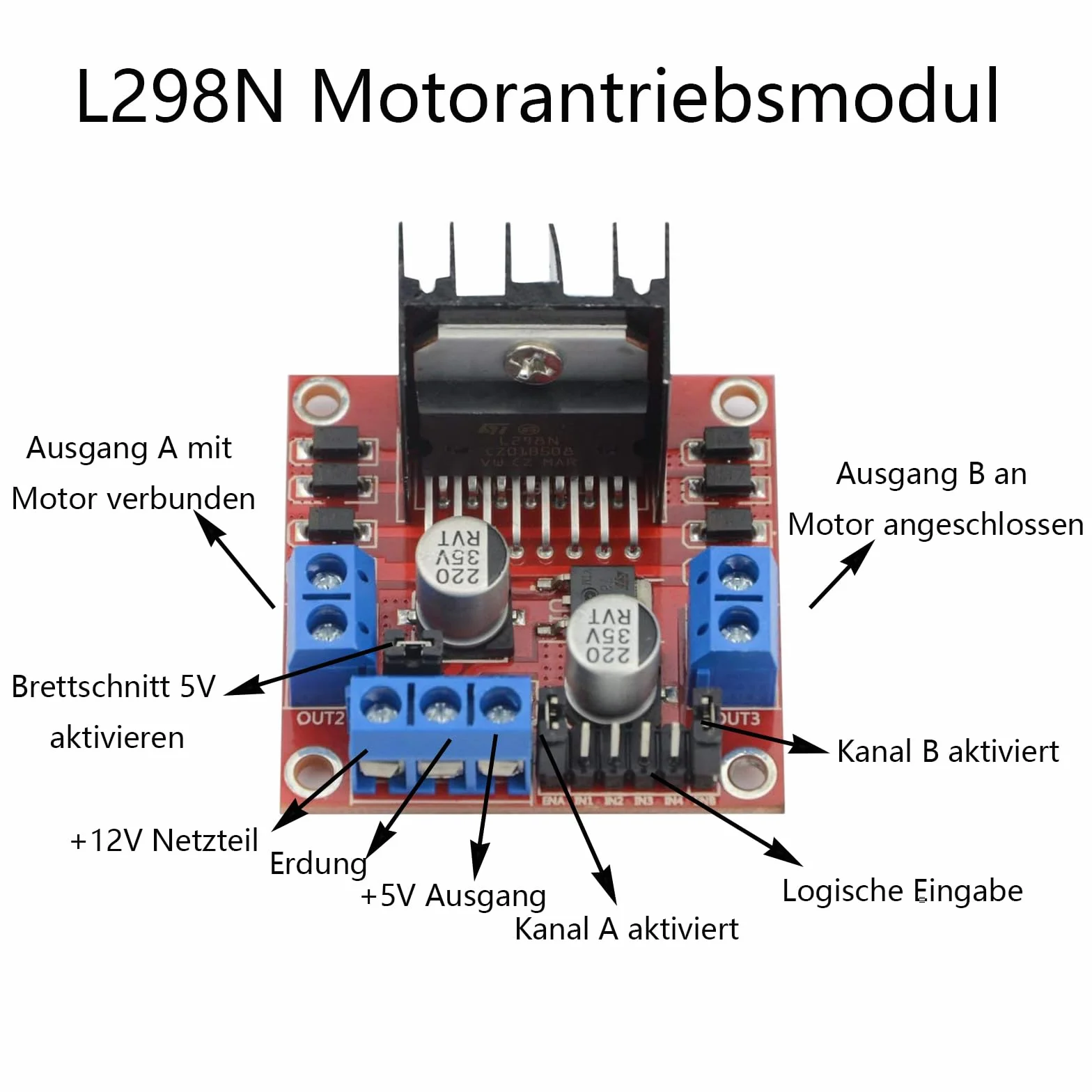 4 szt. L298N Motor Drive Controller Board moduł Dual H mostek DC moduł krokowy do Arduino