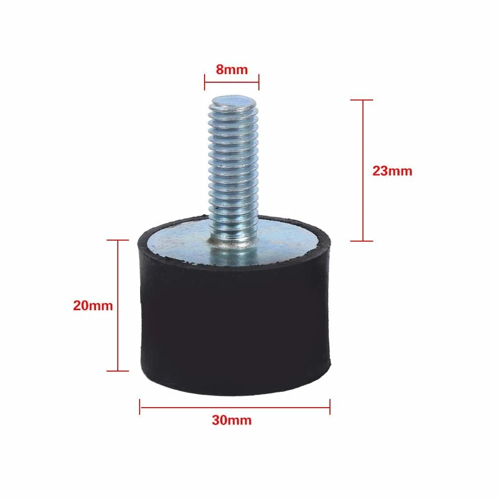 EVGATSAUTO amortyzatory wibracyjne 4 szt. Gumowe Silentblock Bobbins VD30x20 M8x23