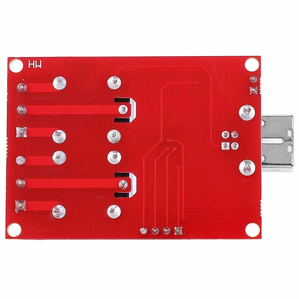 Walfront 2-Kanałowy Moduł Przekaźnika USB 5 V, Przełącznik Sterujący do Komputera, Inteligentny Automatyczny, Srebrny, 2NO 2NC