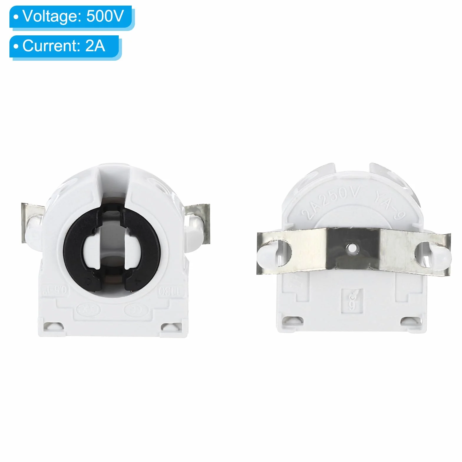 PATIKIL T8 uchwyt do świetlówki G13 oprawka LED 250 V obrotowy 27 x 31 x 18 mm 24 sztuki