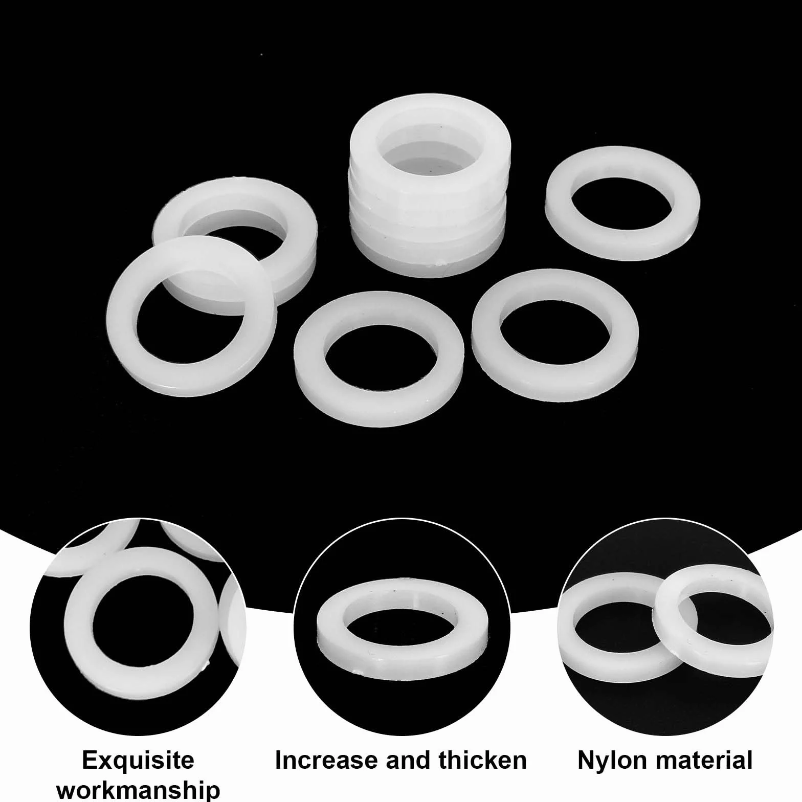 Colexy plastikowe podkładki nylonowe płaskie podkładki dystansowe 10 sztuk
