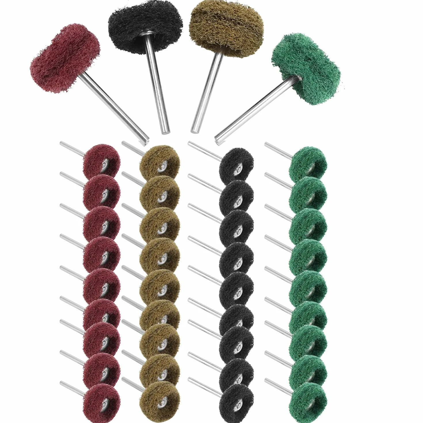 QWORK® 40 szt. zestaw szlifierski do polerowania, trzpień 3 mm, narzędzie obrotowe