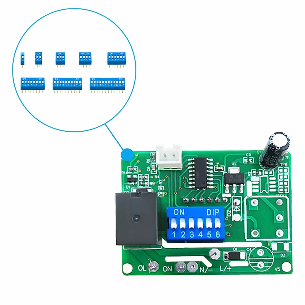 VooGenzek 40 Sztuk Przełącznik Dip 2.54 mm On Off Slide Type Switch do Płytek PCB